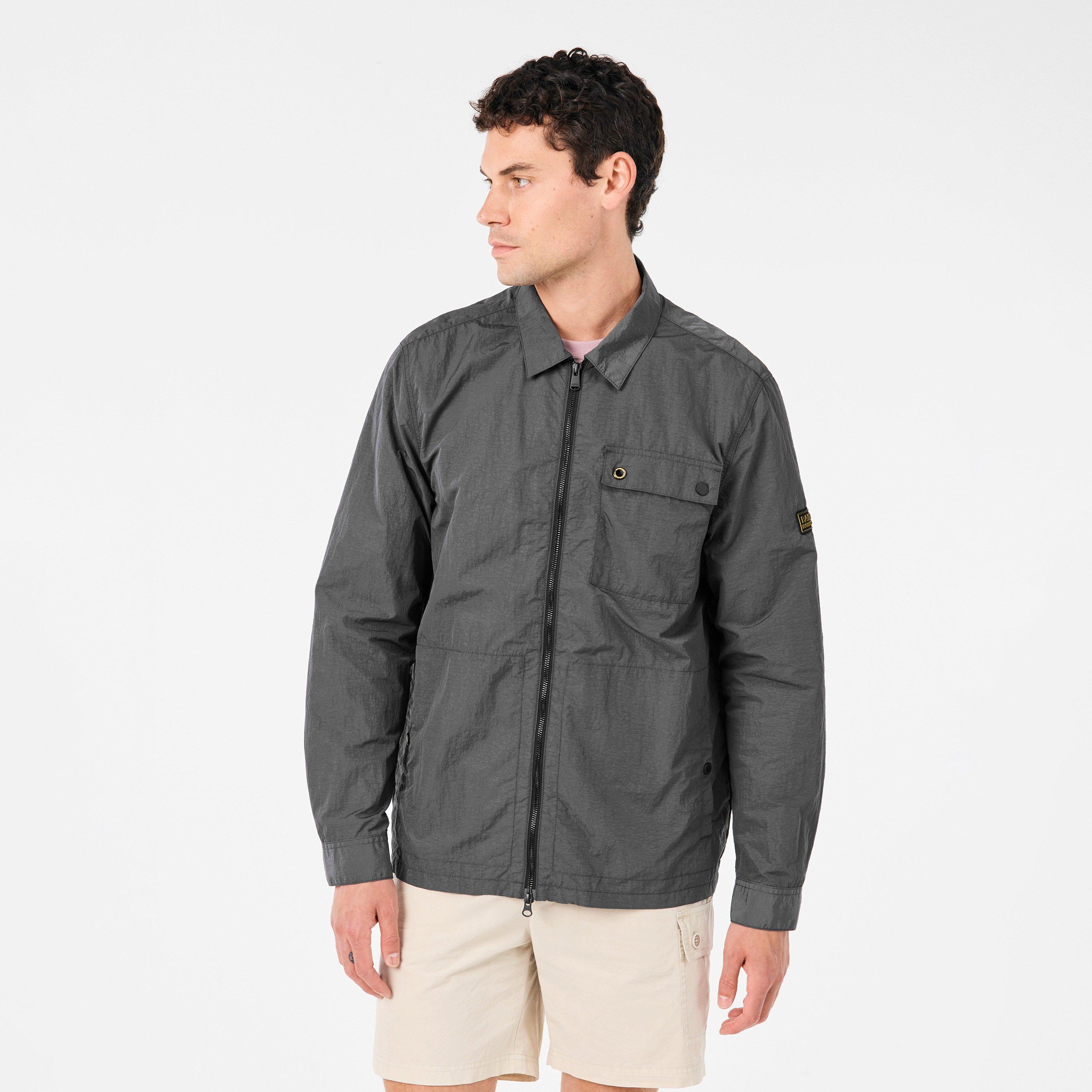 Asphalt GY75 - Barbour International - Men's Inline Cotton Long Sleeve Overshirt - 3