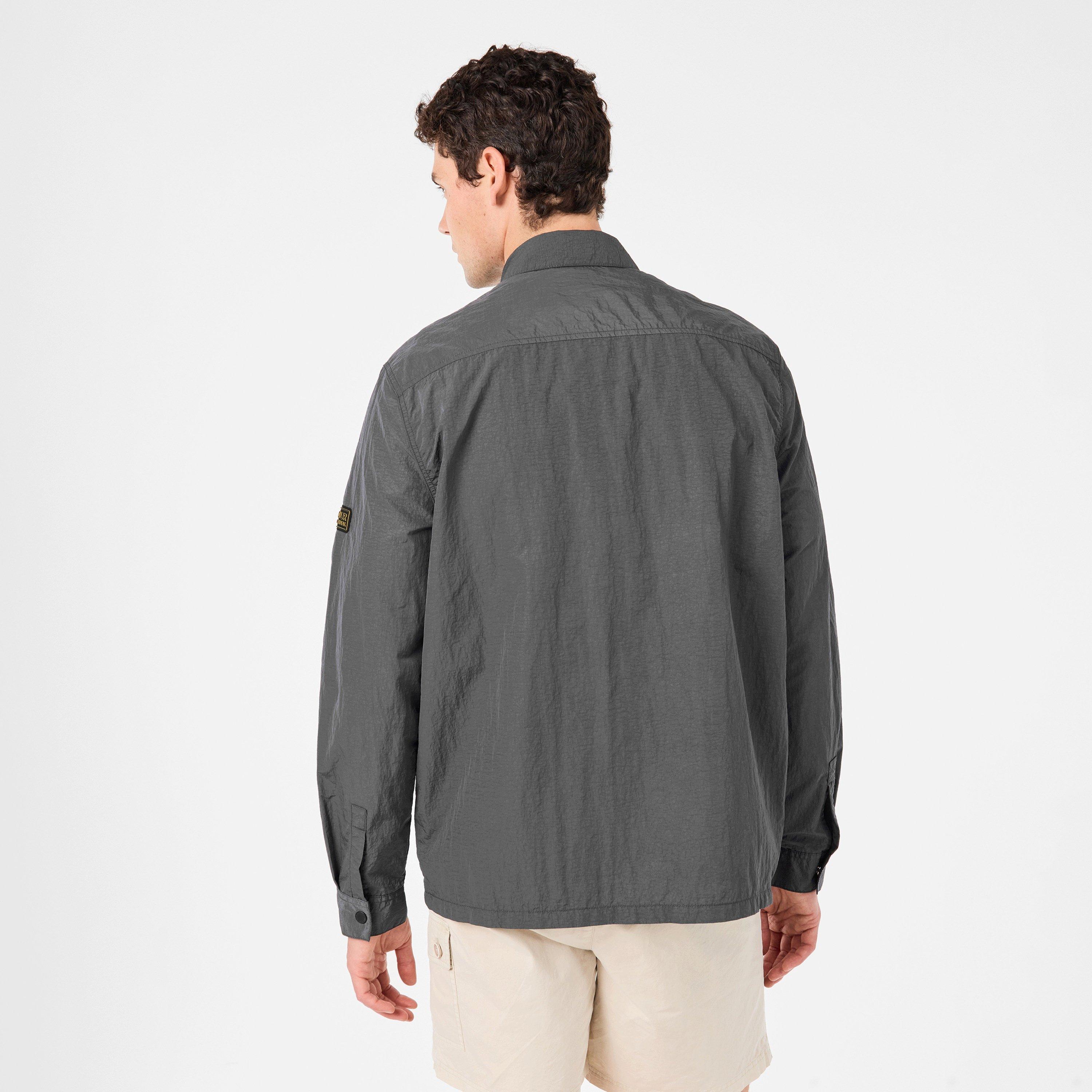 Asphalt GY75 - Barbour International - Men's Inline Cotton Long Sleeve Overshirt - 4