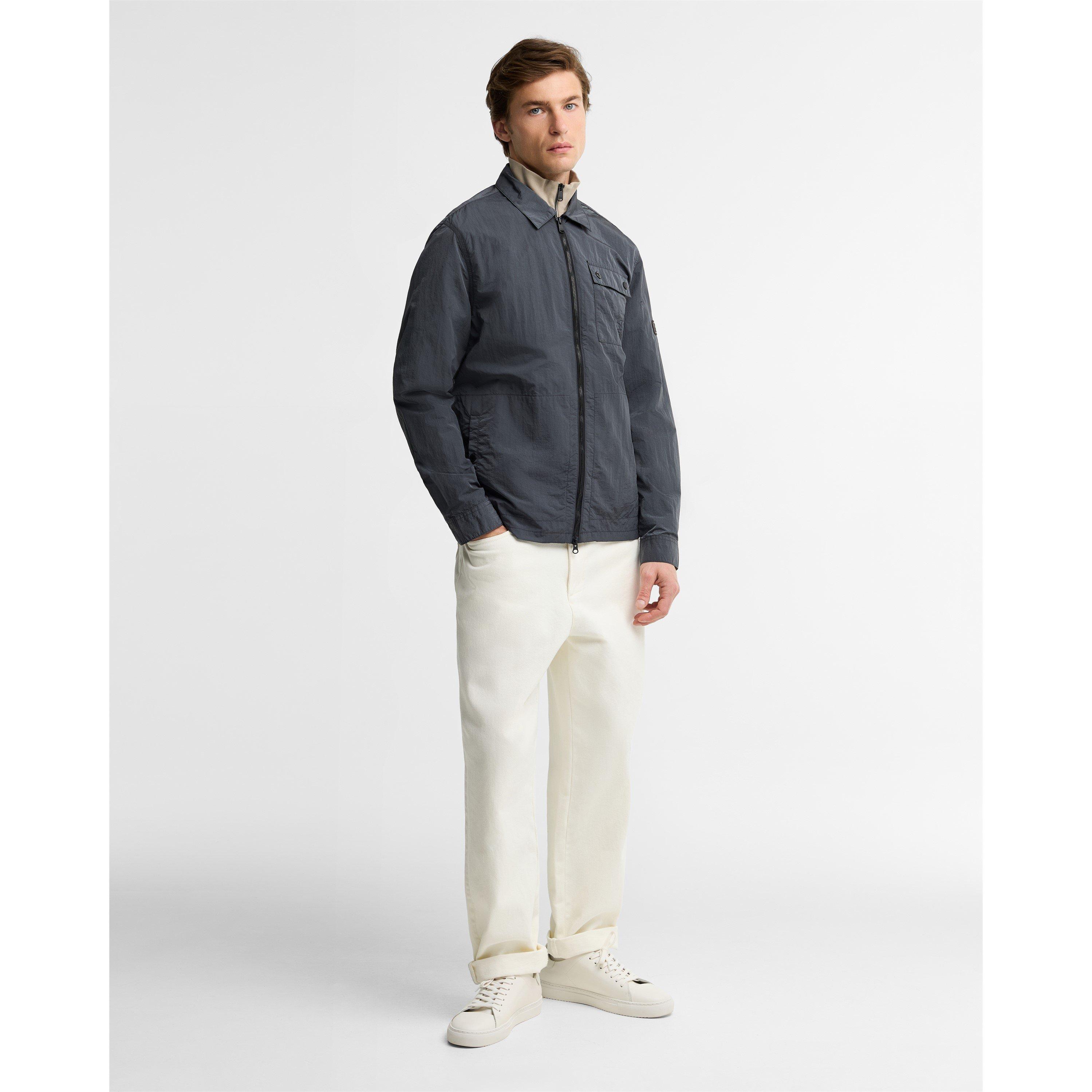 Asphalt GY75 - Barbour International - Men's Inline Cotton Long Sleeve Overshirt - 6