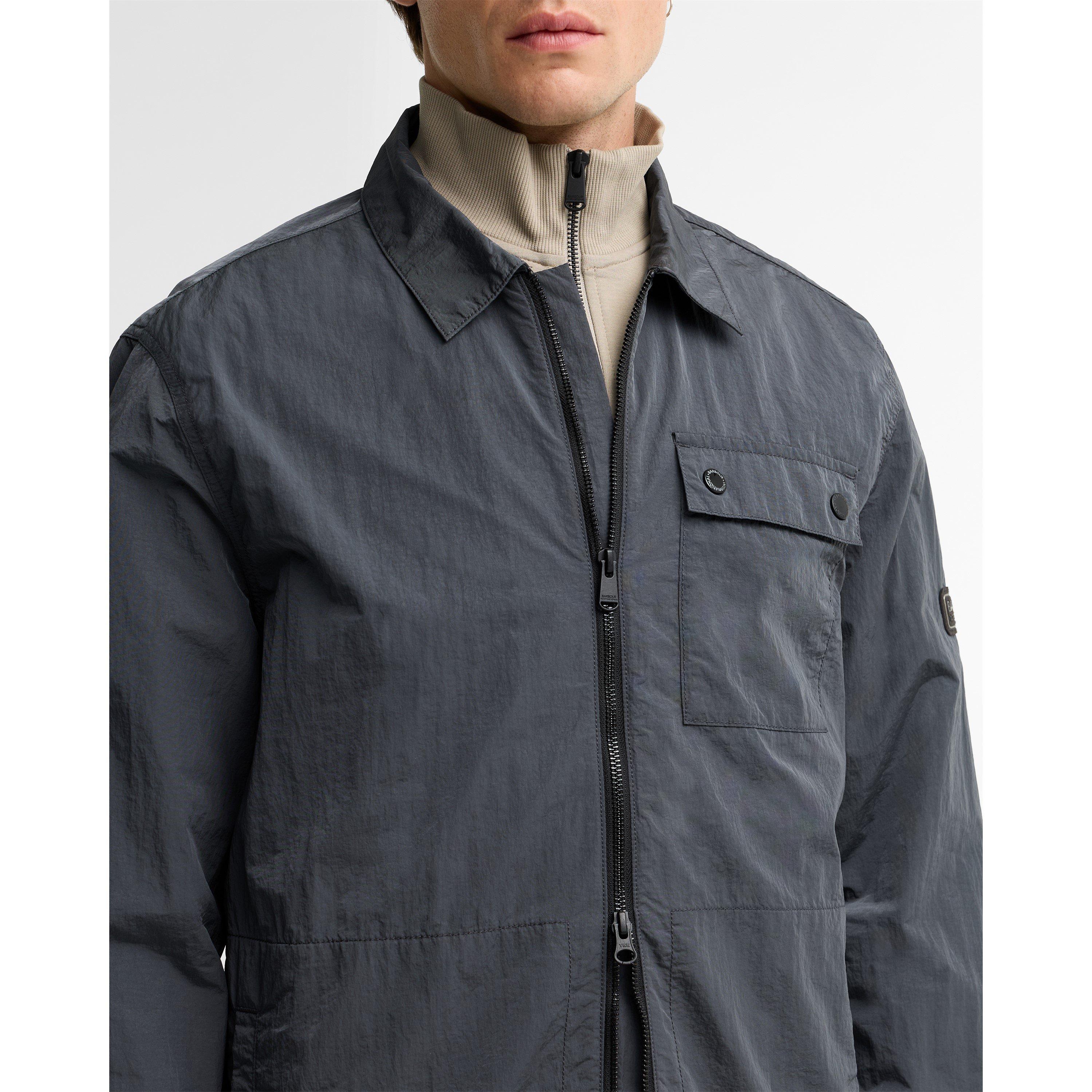 Asphalt GY75 - Barbour International - Men's Inline Cotton Long Sleeve Overshirt - 10