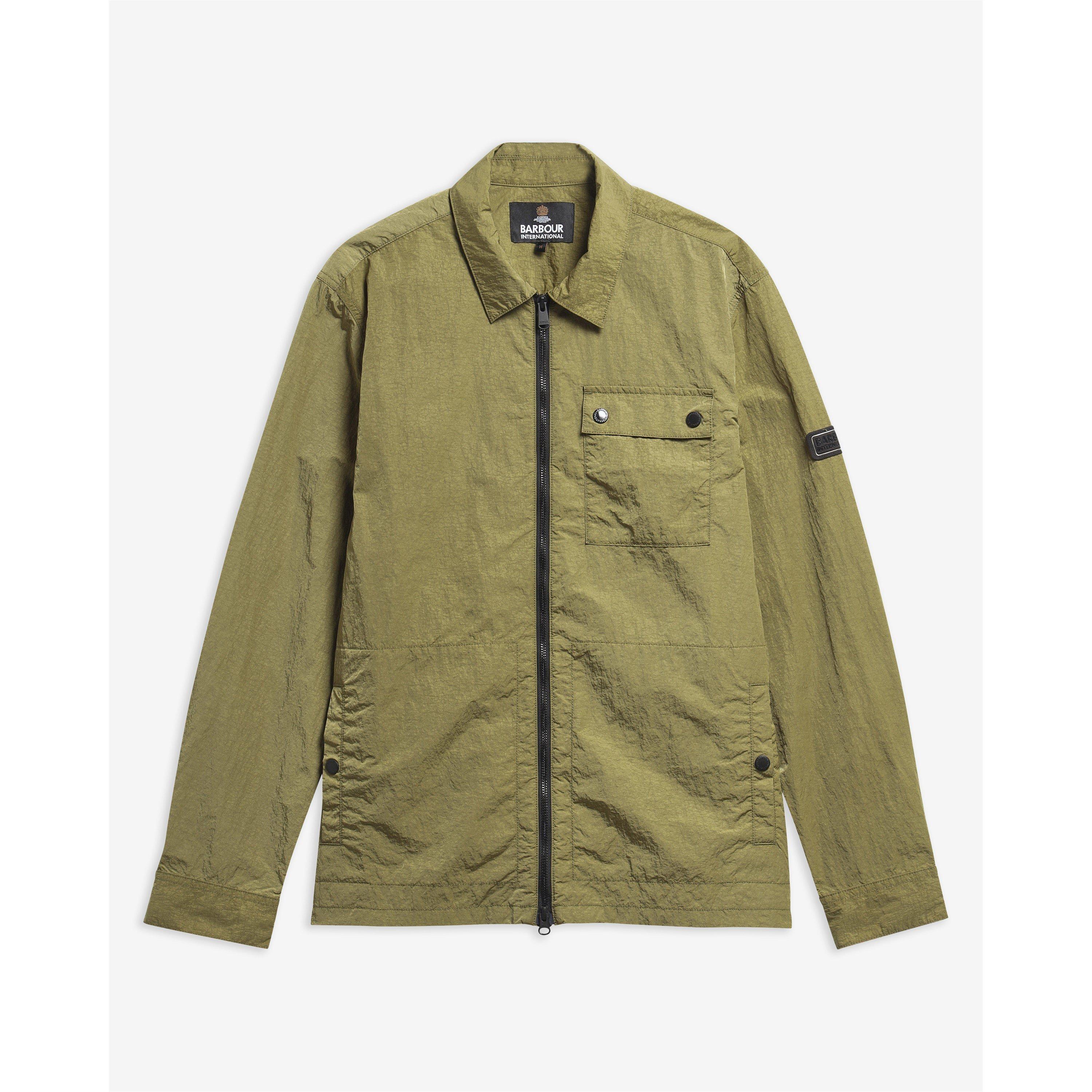 Barbour International Men's Inline Cotton Long Sleeve Overshirt - Fir Green - S