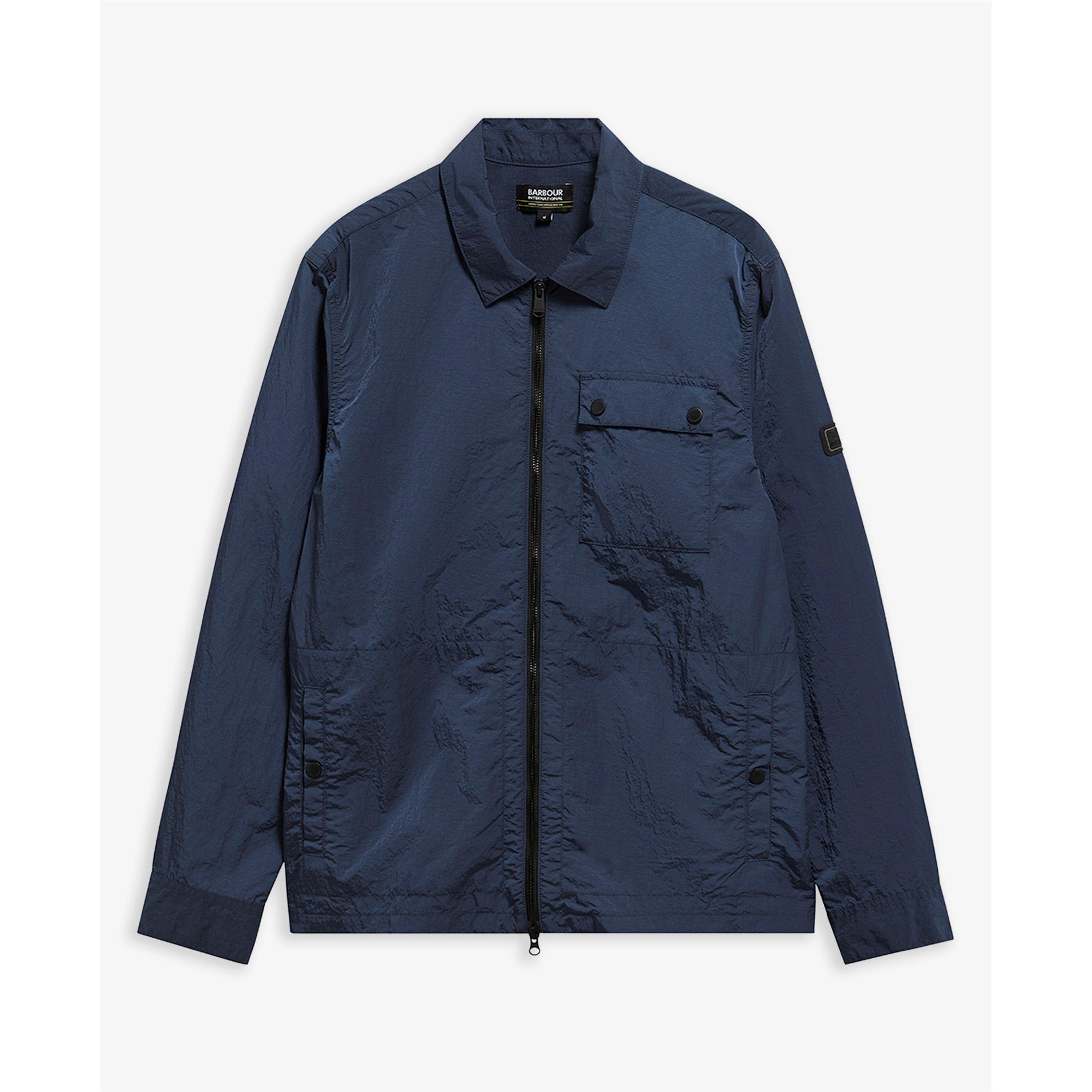 Barbour International Men's Inline Cotton Long Sleeve Overshirt - Oxfrd Nvy Ny52 - L