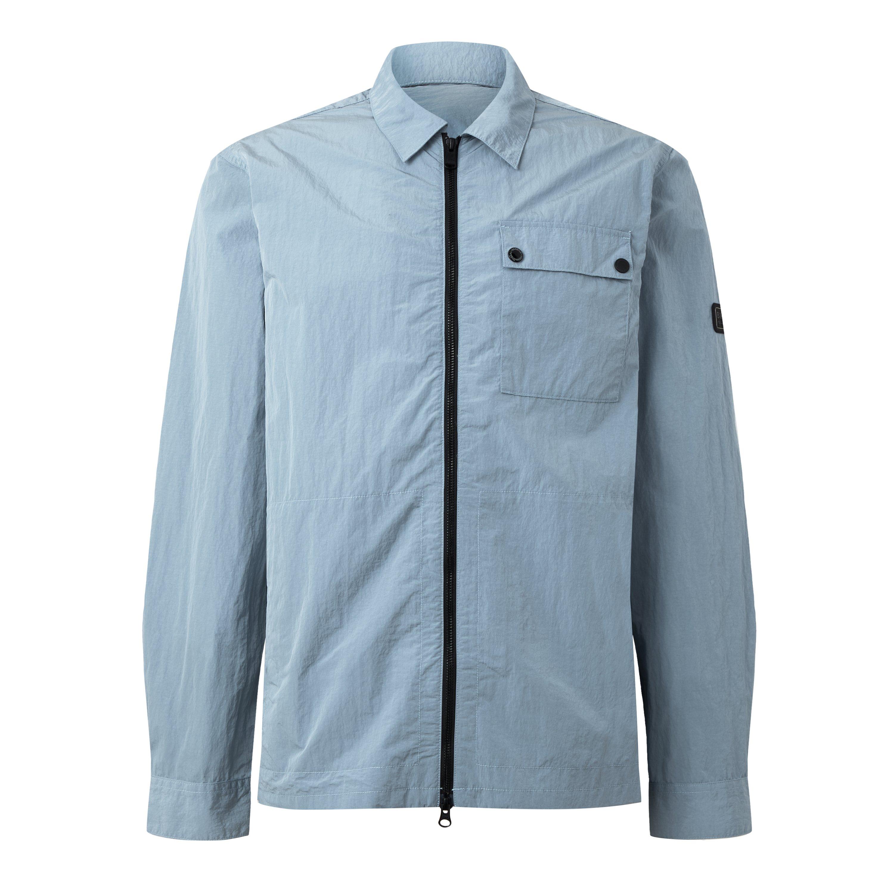 Barbour International Men's Inline Cotton Long Sleeve Overshirt - Pwdr Blue Bl34 - L