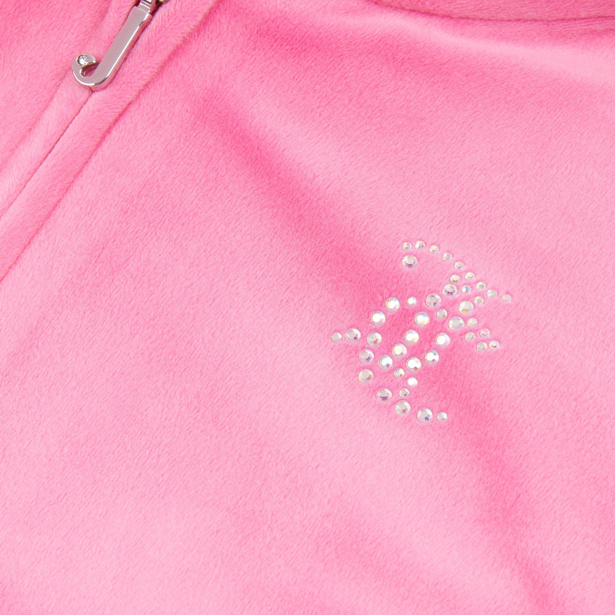 Hot Pink 721 - Juicy Couture - Diamante Zip Hoodie Girls - 7