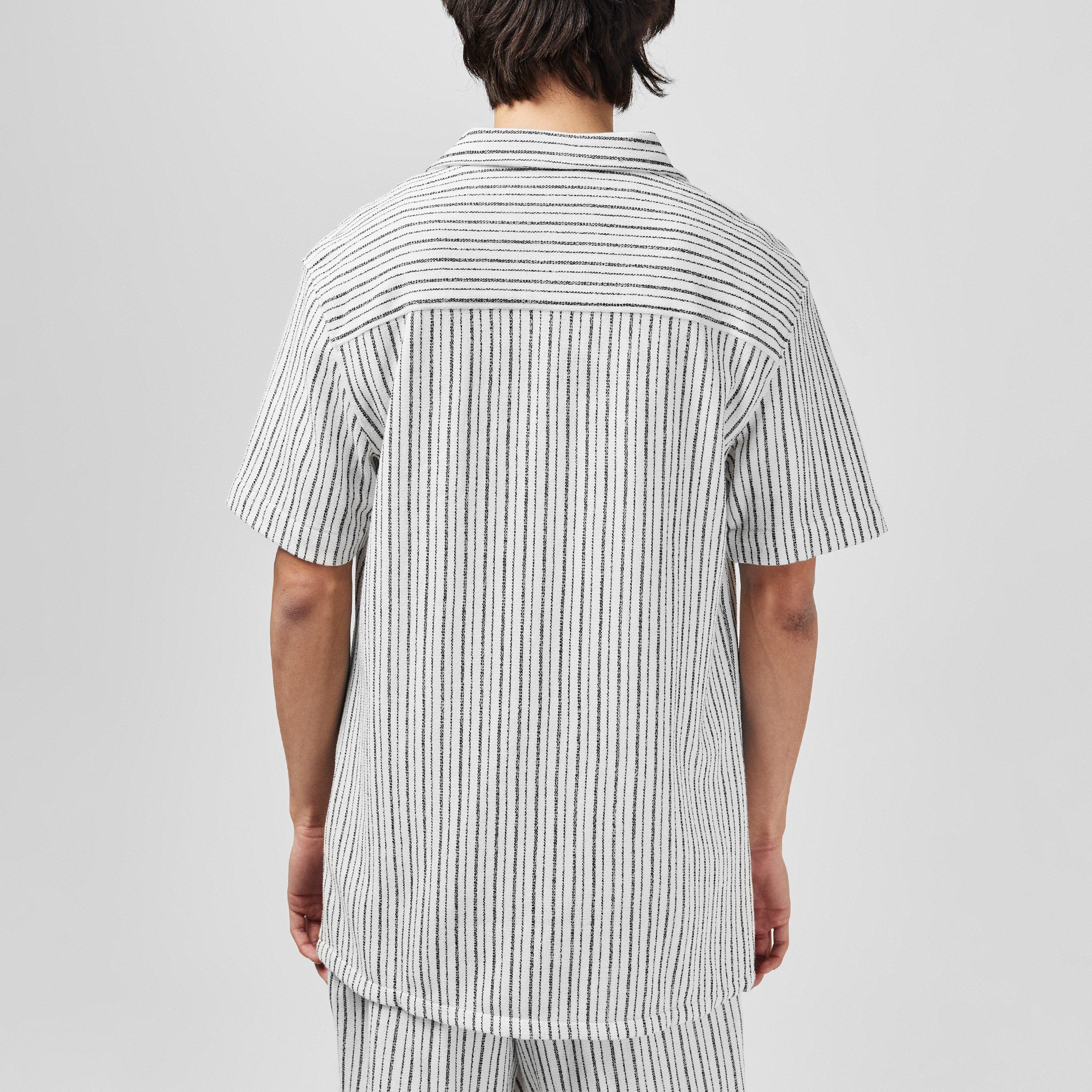 Blanco/Negro - Fabric - Stripe Shirt - 4
