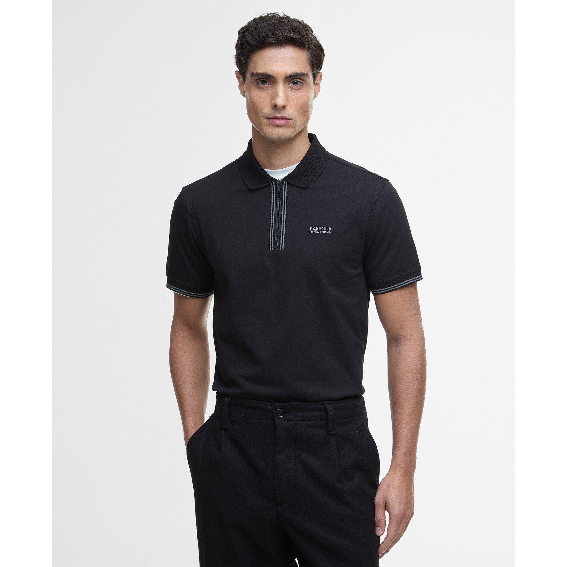 Black BK11 - Barbour International - Ollie Twin-Tipped Polo Shirt - 3