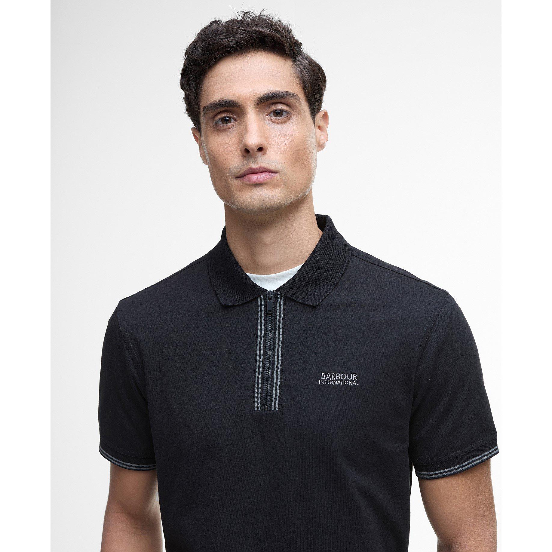 Black BK11 - Barbour International - Ollie Twin-Tipped Polo Shirt - 5