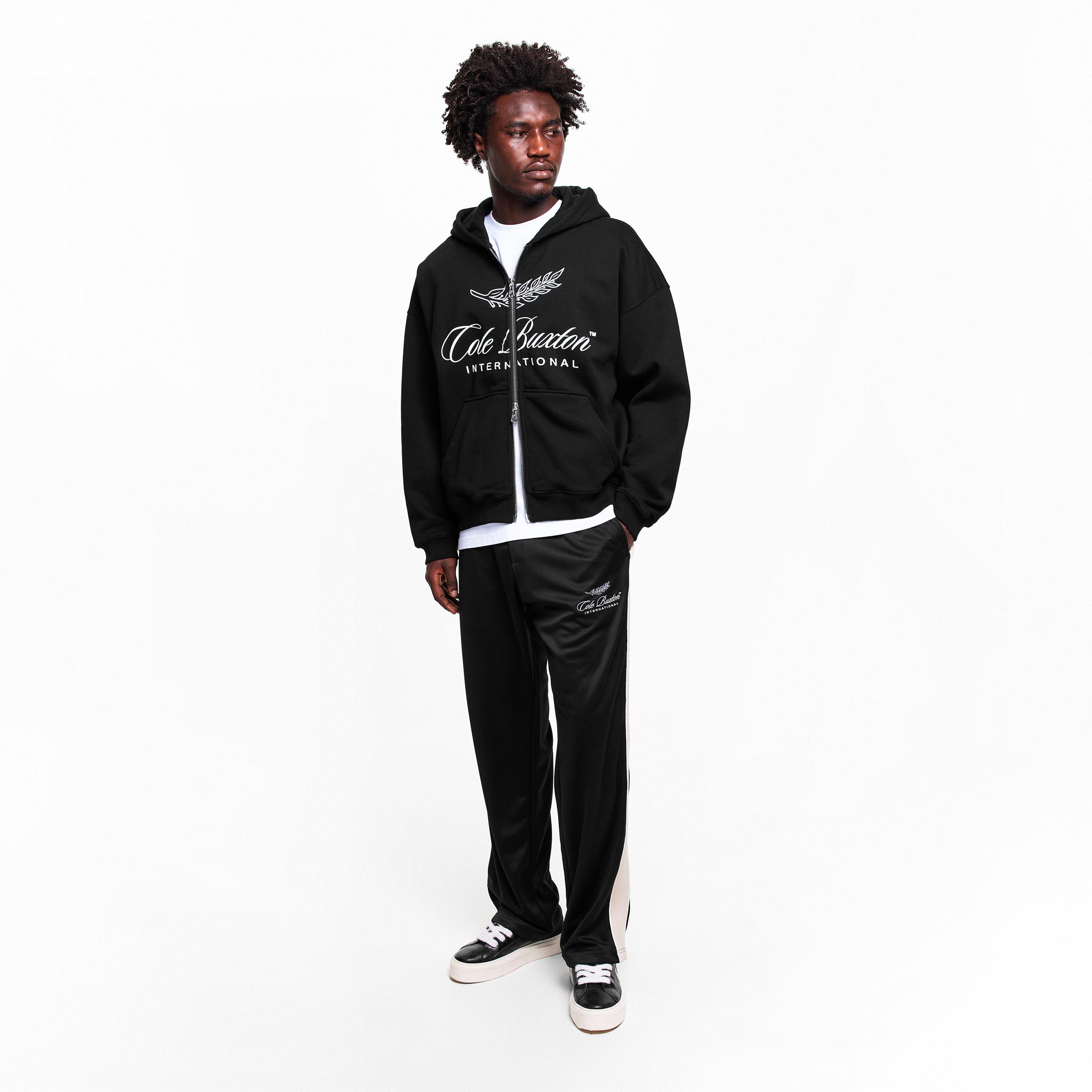 Black - Cole Buxton - Men's Logo Cotton International Zipped Hoodie - 6