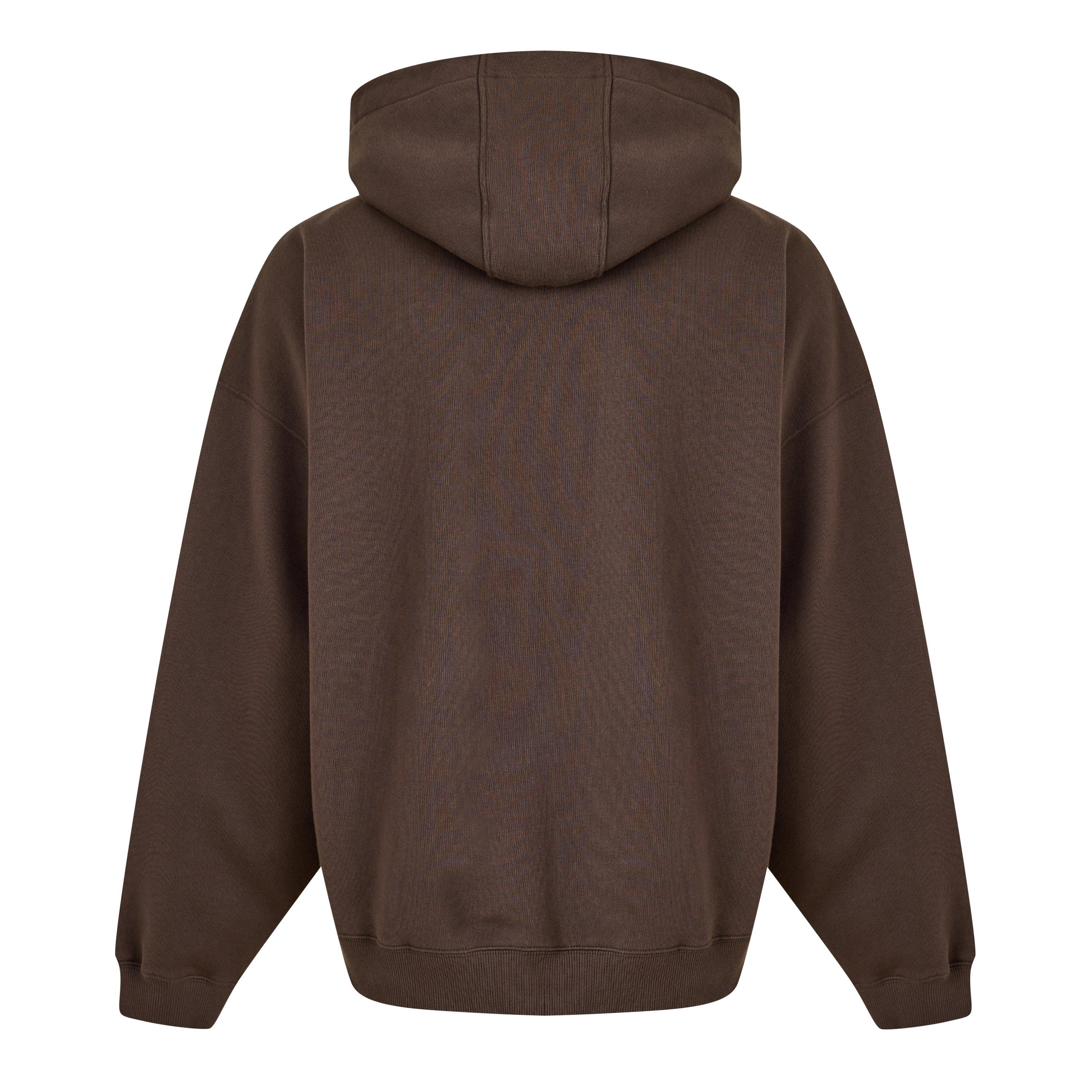 Brown - Cole Buxton - Men's Logo Cotton International Zipped Hoodie - 2
