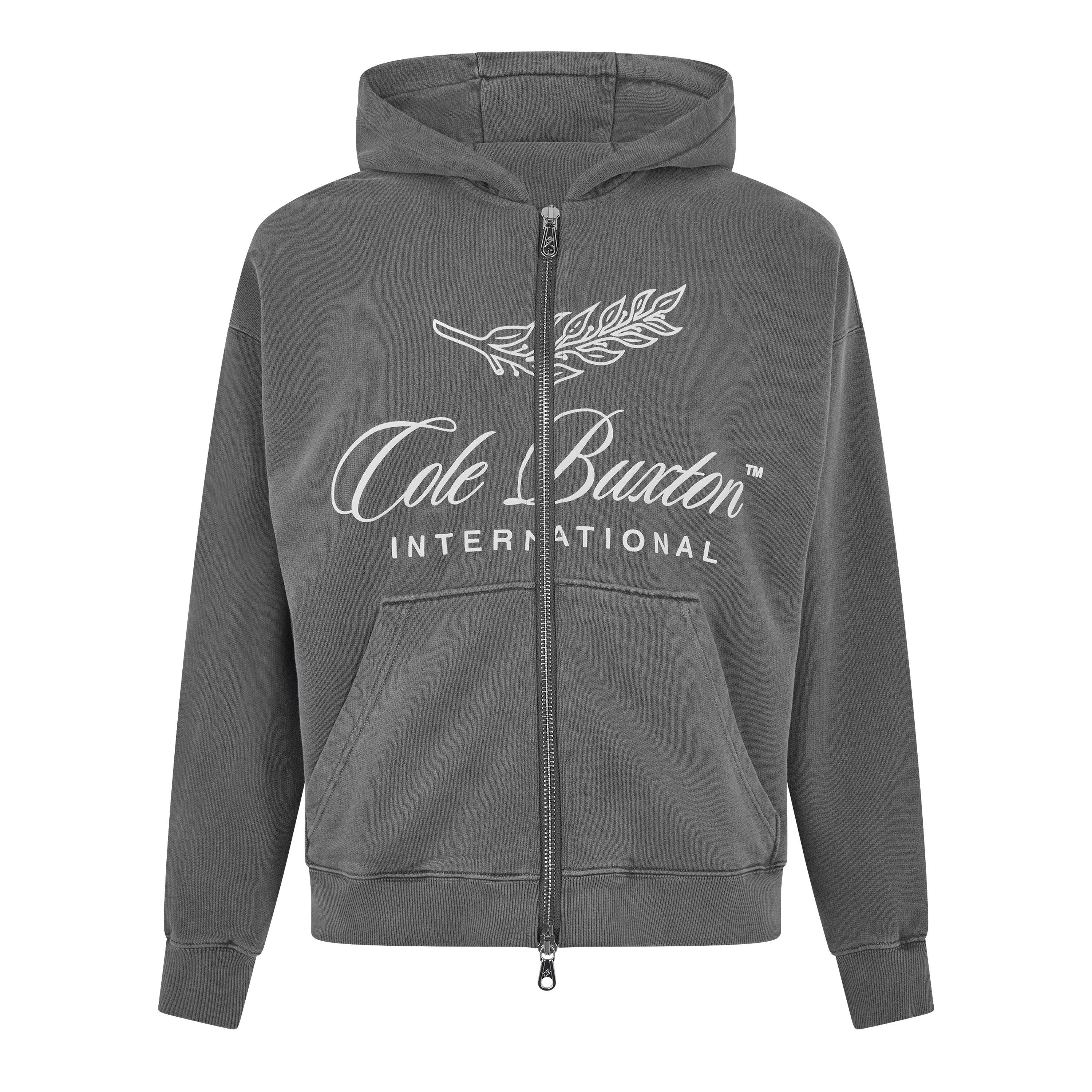 Men's Logo Cotton International Zipped Hoodie