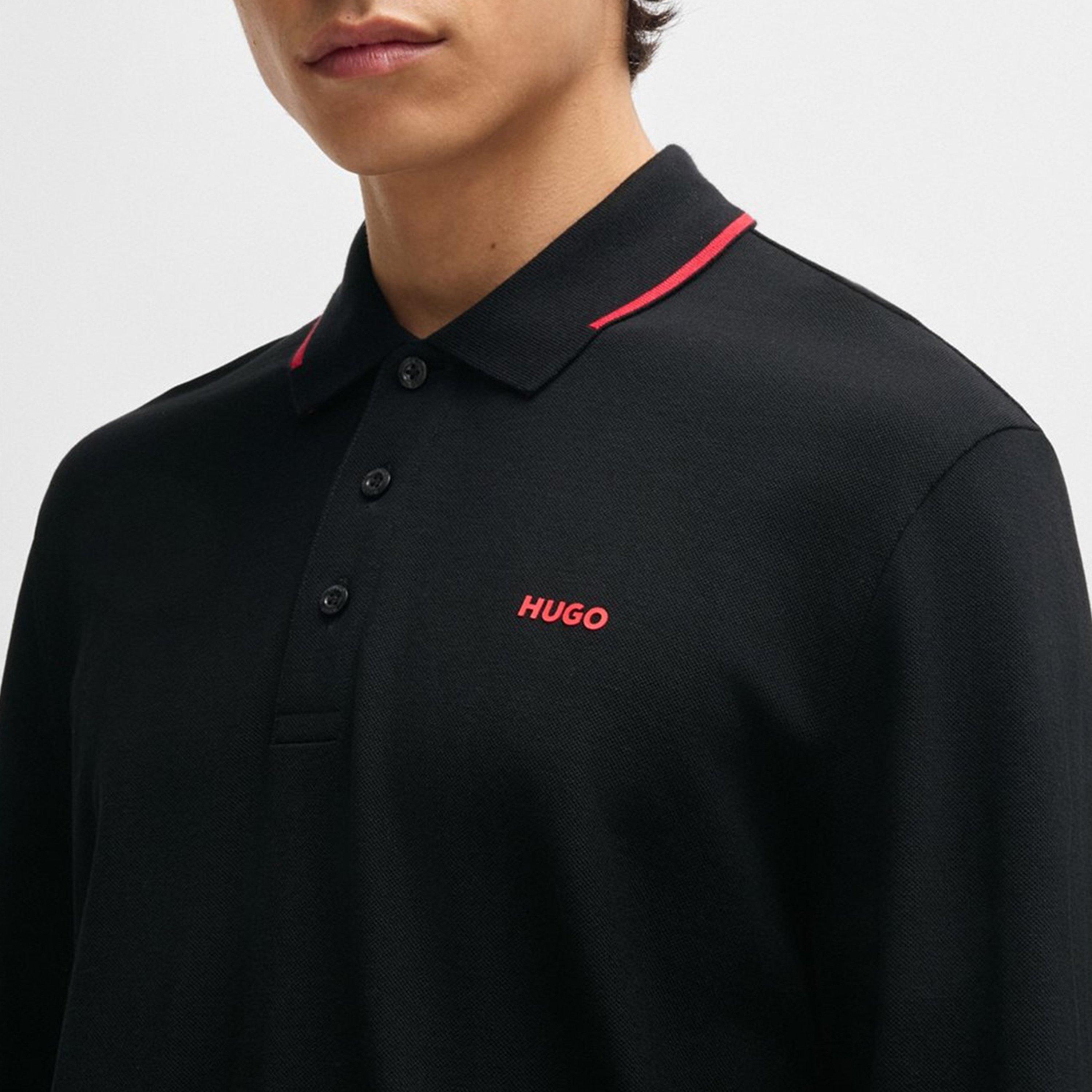 Black 001 - Hugo - Derriko Polo Shirt - 4