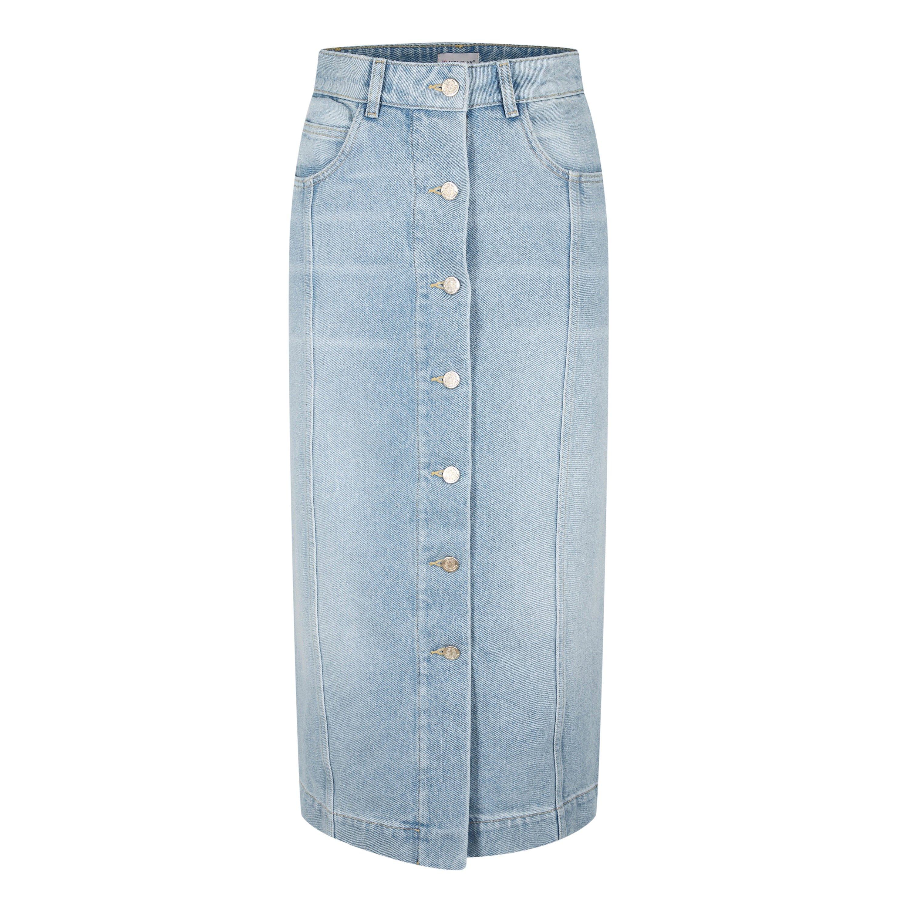 Blue 715 - Moncler - Denim Midi Skirt - 5