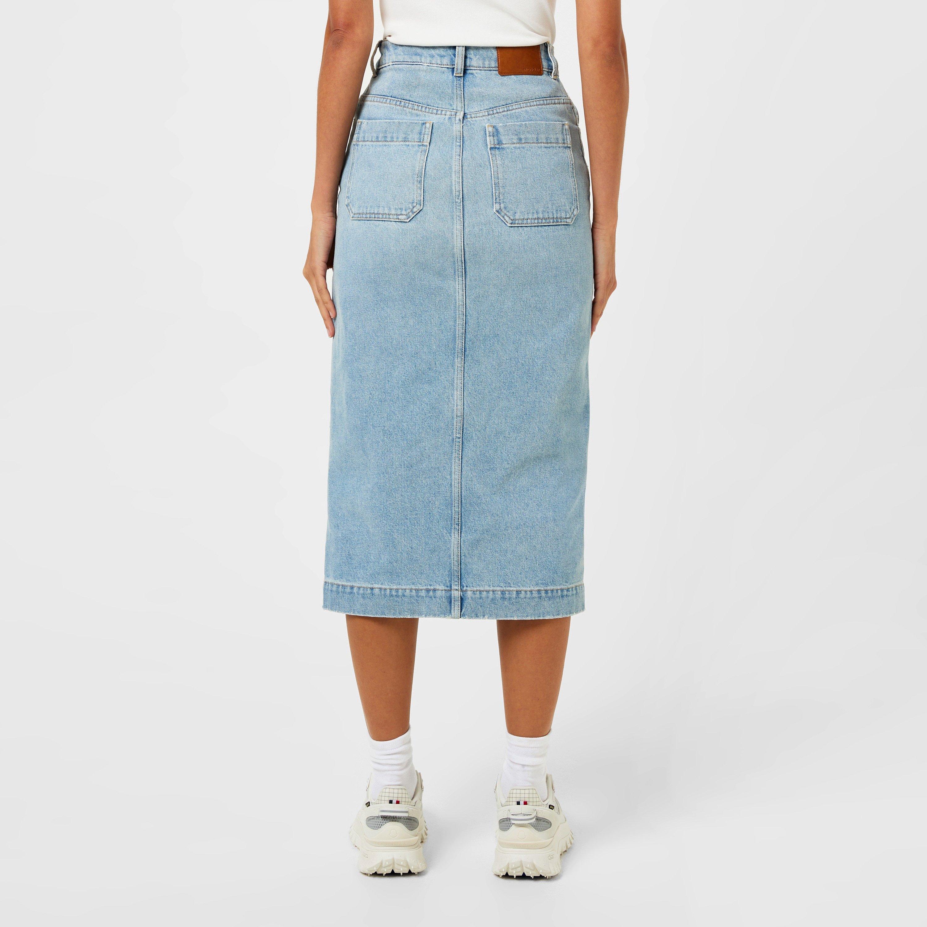 Blue 715 - Moncler - Denim Midi Skirt - 3