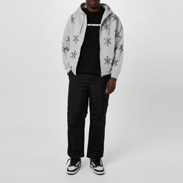 Unknown London Rhinestone Zip Hoodie