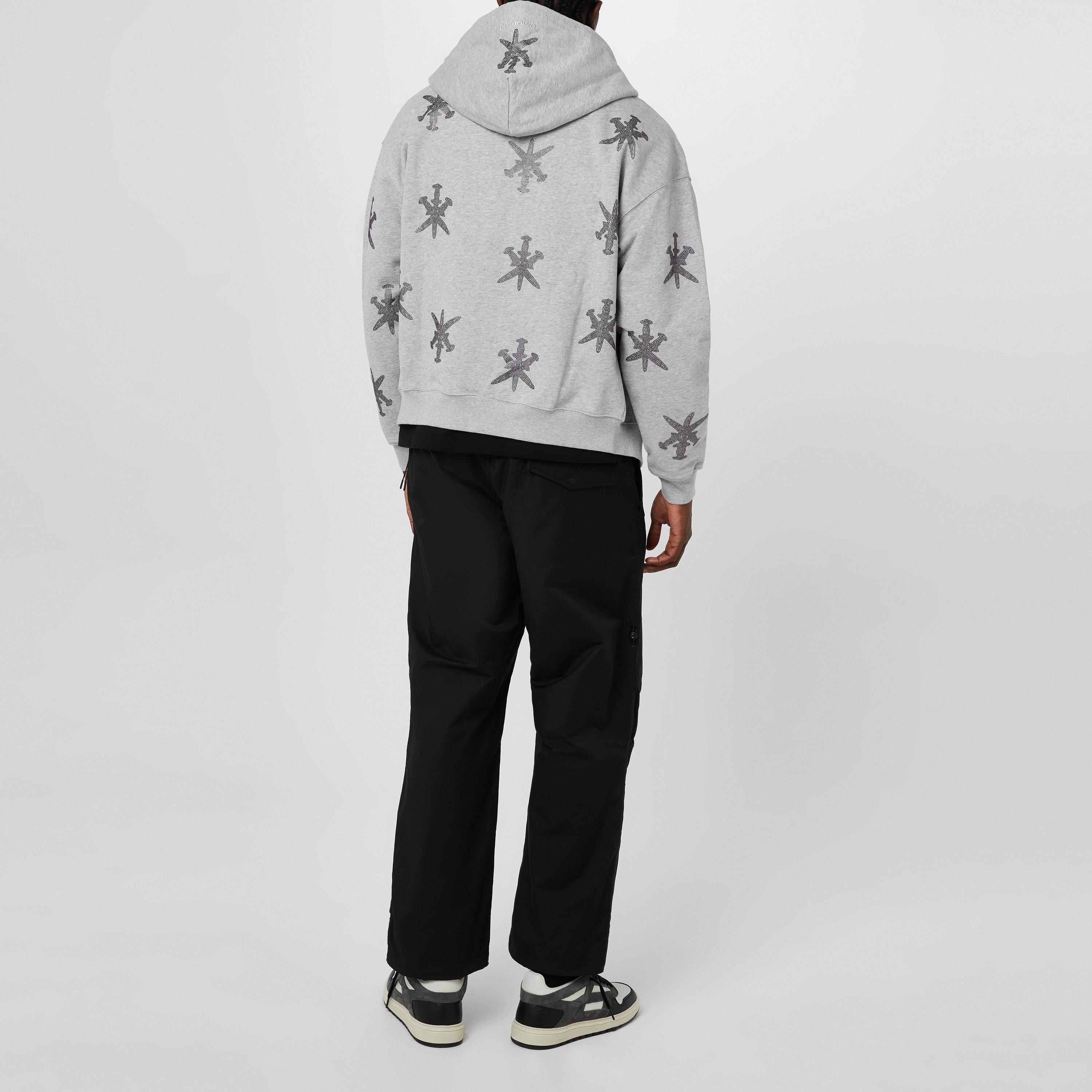 unknown london フーディ UNKNOWN LONDON パーカー フーディー｜BLACKxSILVER RHINESTONE
