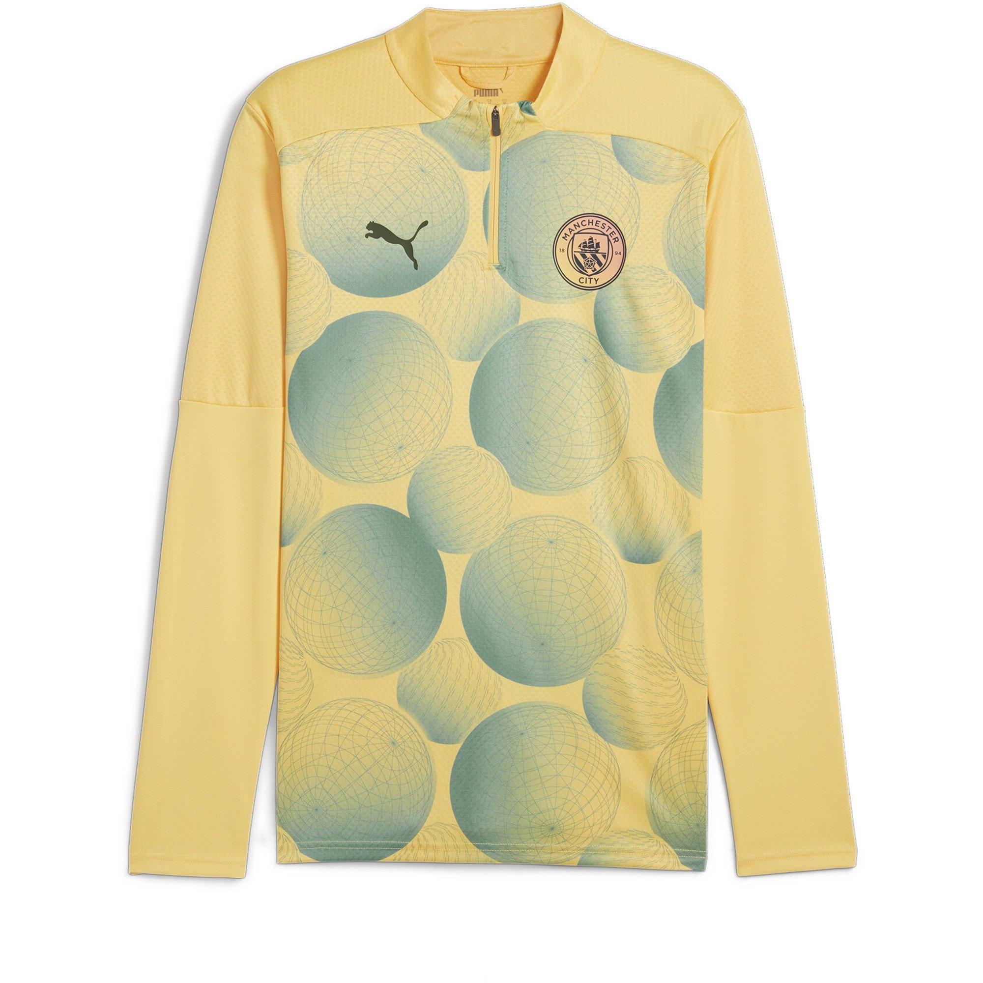 Gold/Blue - Puma - Manchester City FC Fourth Pre-Match Drill Jacket 2024 2025 Adults - 1