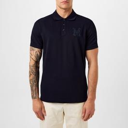 Moncler Embroidered Monogram Polo Shirt