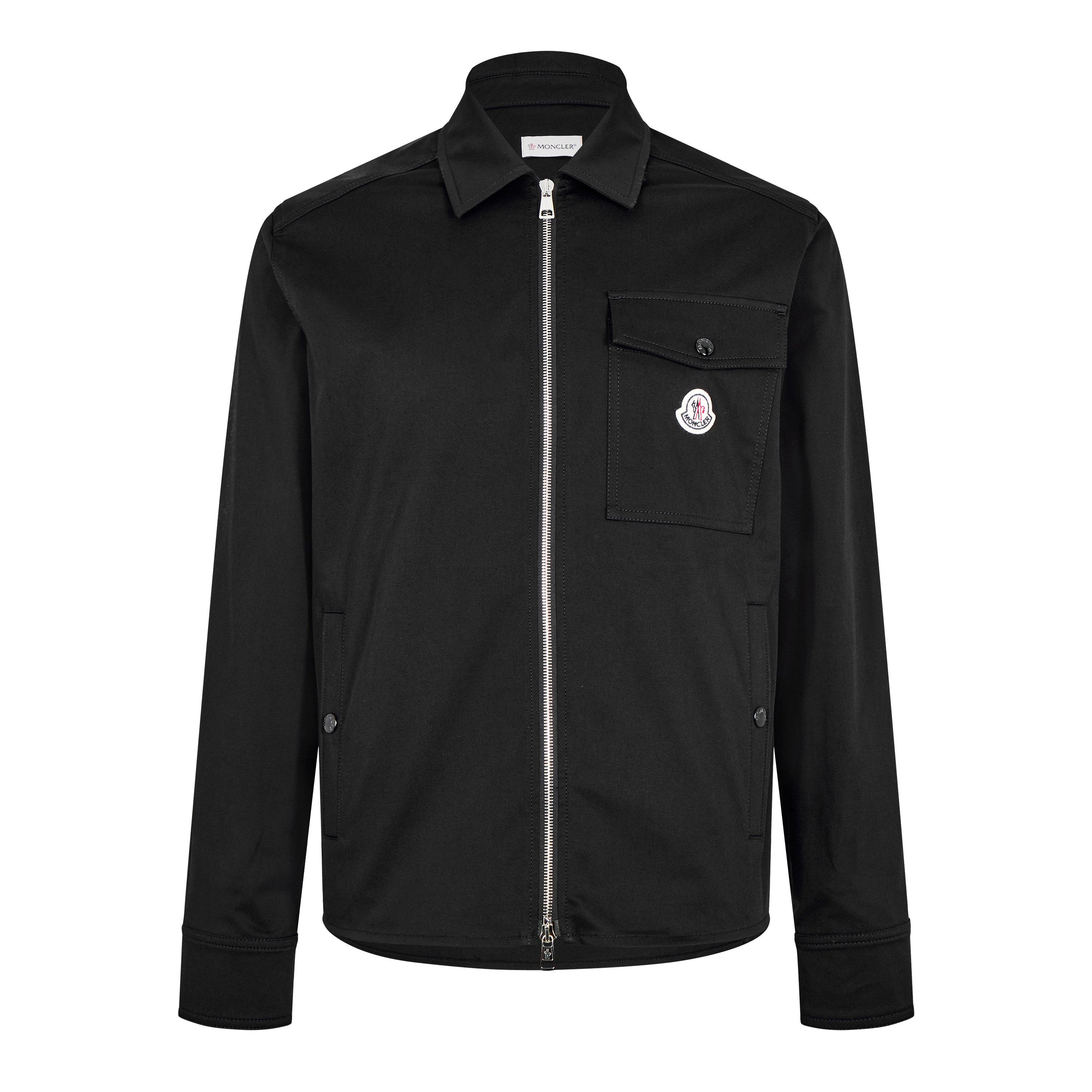 Black 999 - Moncler - Men's Logo Cotton Zip-Up Moncler Overshirt Sn00 - 7