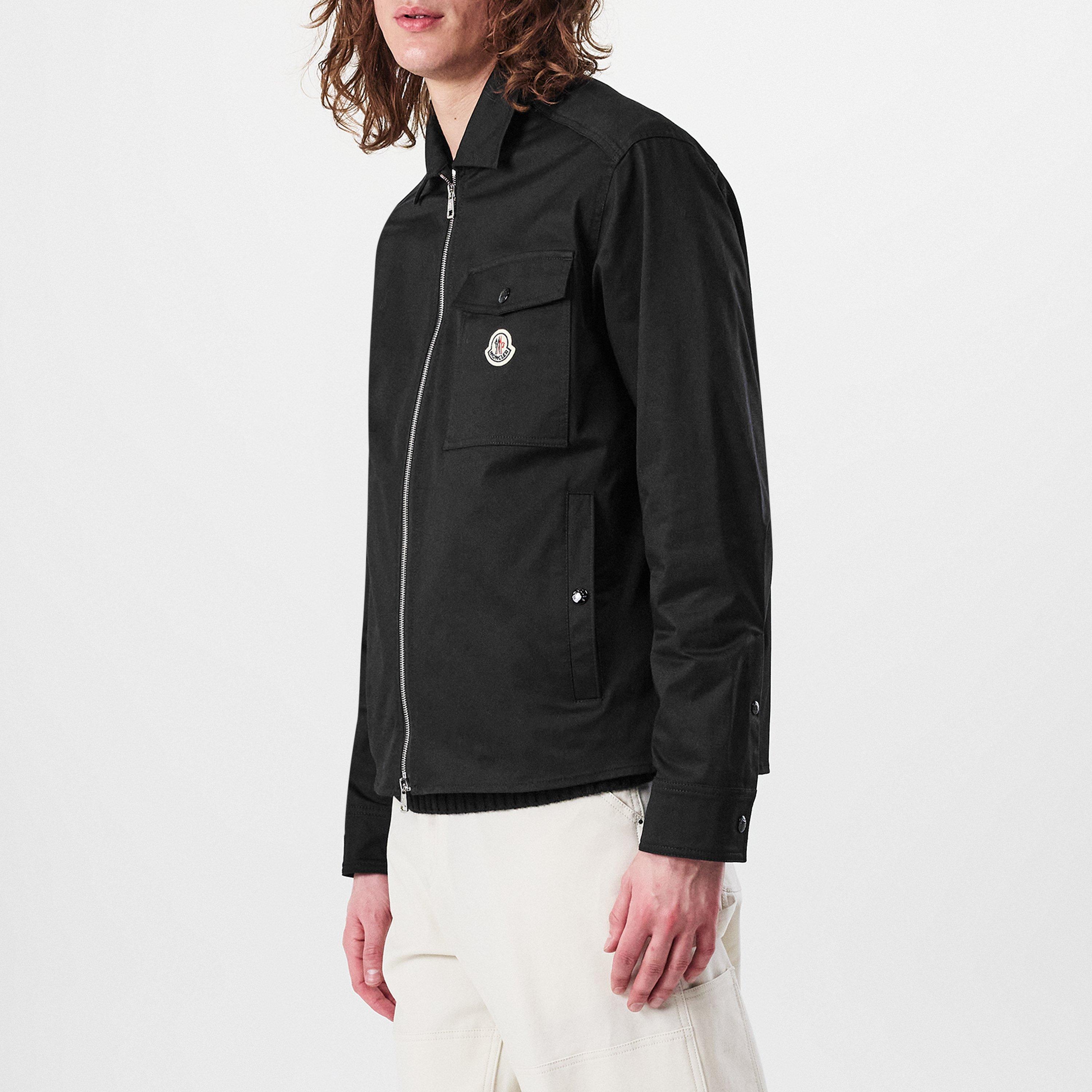 Black 999 - Moncler - Men's Logo Cotton Zip-Up Moncler Overshirt Sn00 - 5