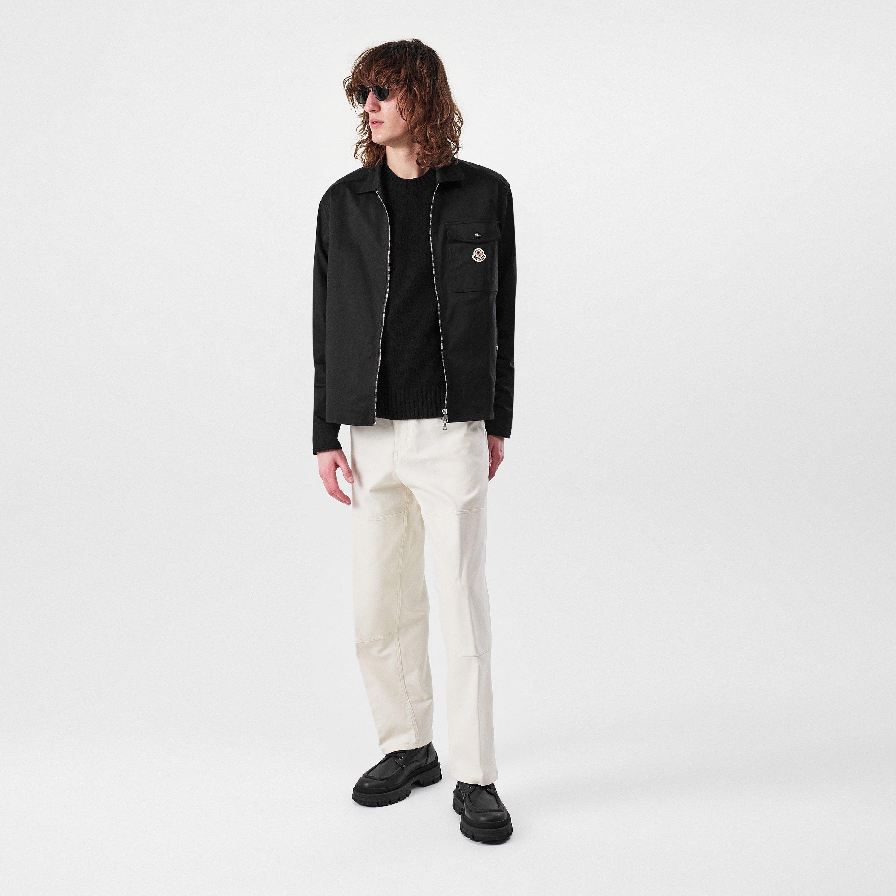 Black 999 - Moncler - Men's Logo Cotton Zip-Up Moncler Overshirt Sn00 - 6