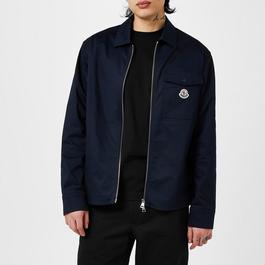 Moncler MenS Logo Cotton Zip Up Moncler Overshirt Sn00