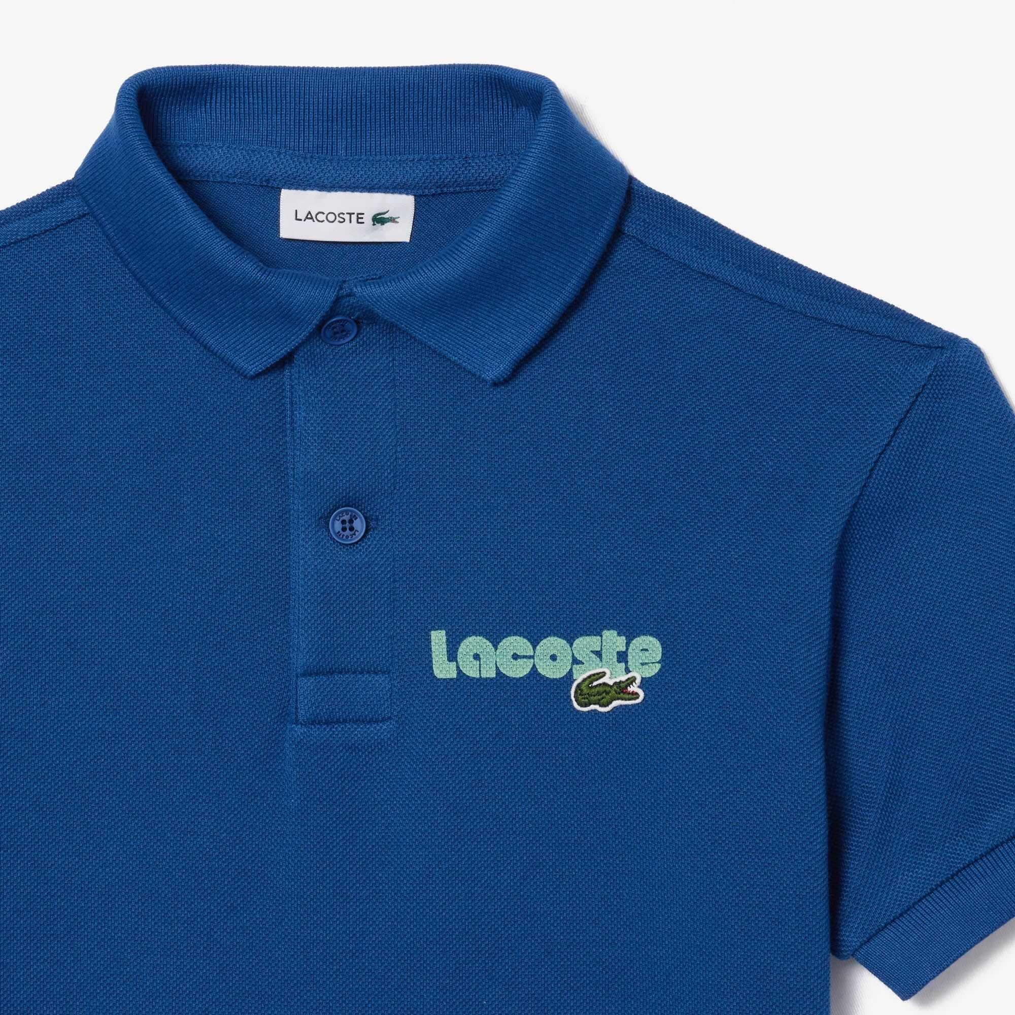 Navy HBM - Lacoste - Kids' Short-Sleeve Polo Shirt - 2