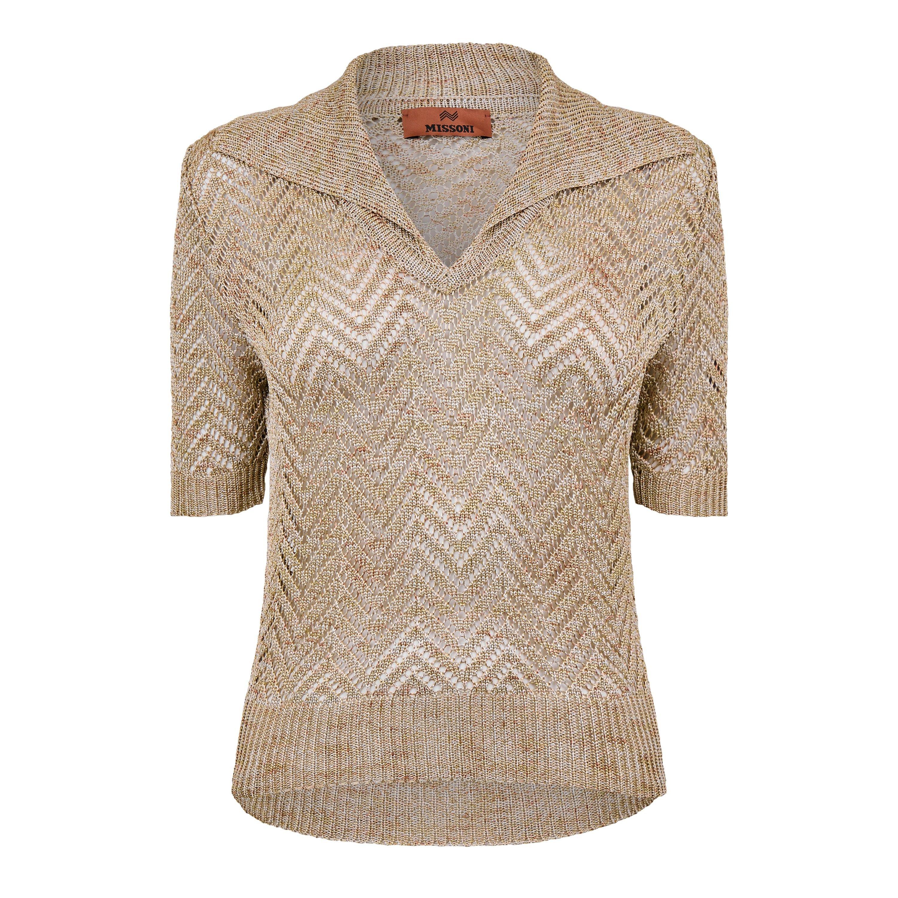 Missoni Zig Zag metallic knit minidress Missoni