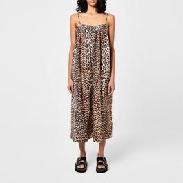 Ganni Leopard Midi Dress