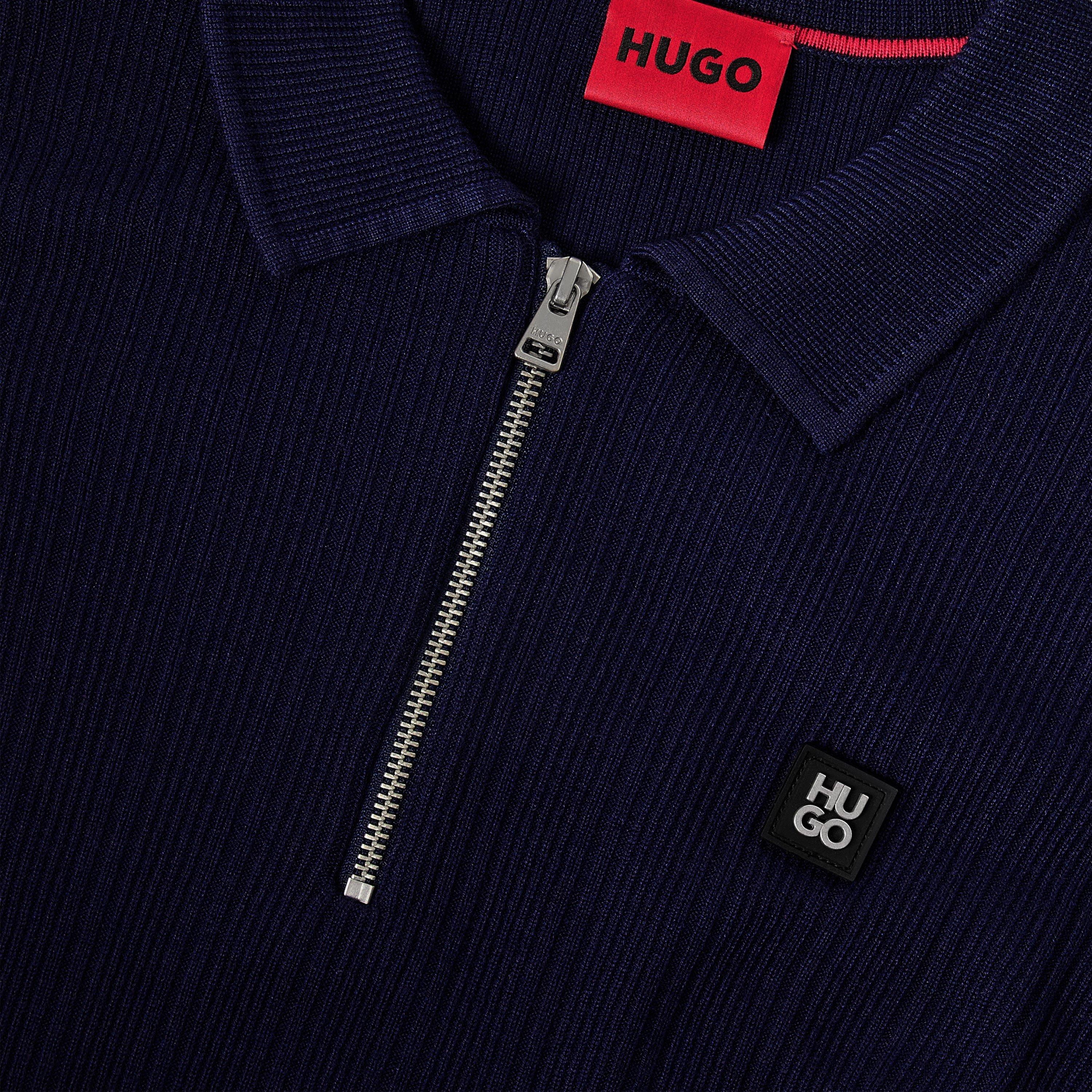Navy - Hugo - Sastoro 1/4 Zip Top - 3