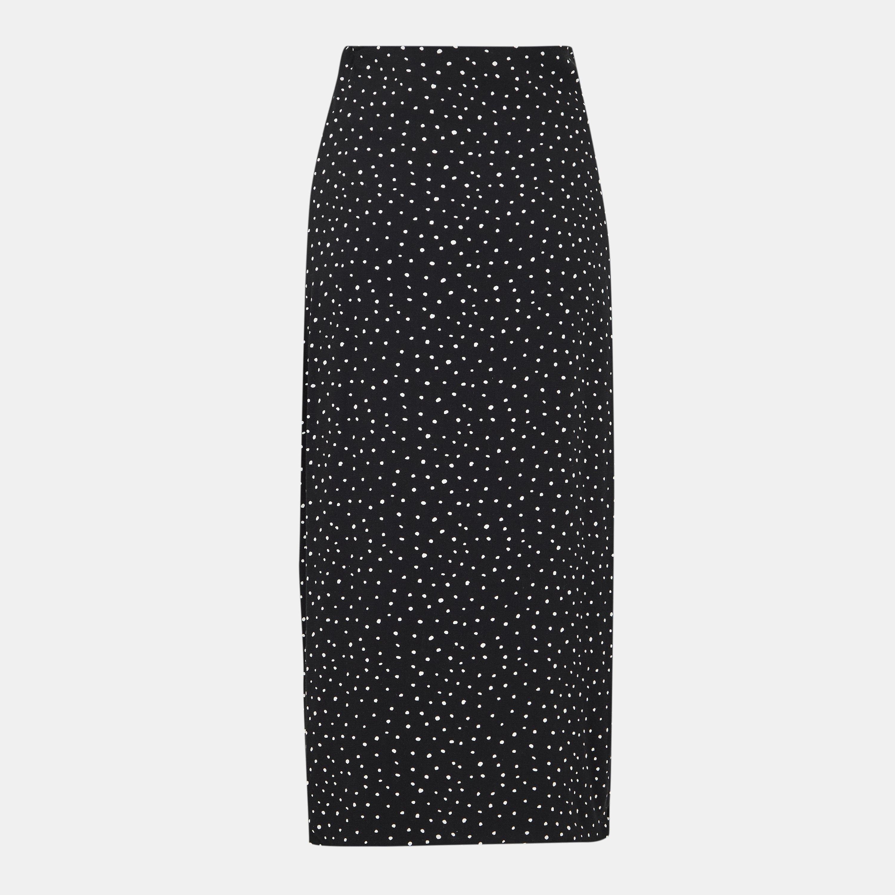 Black Print - Jack Wills - Split Midi Skirt - 2
