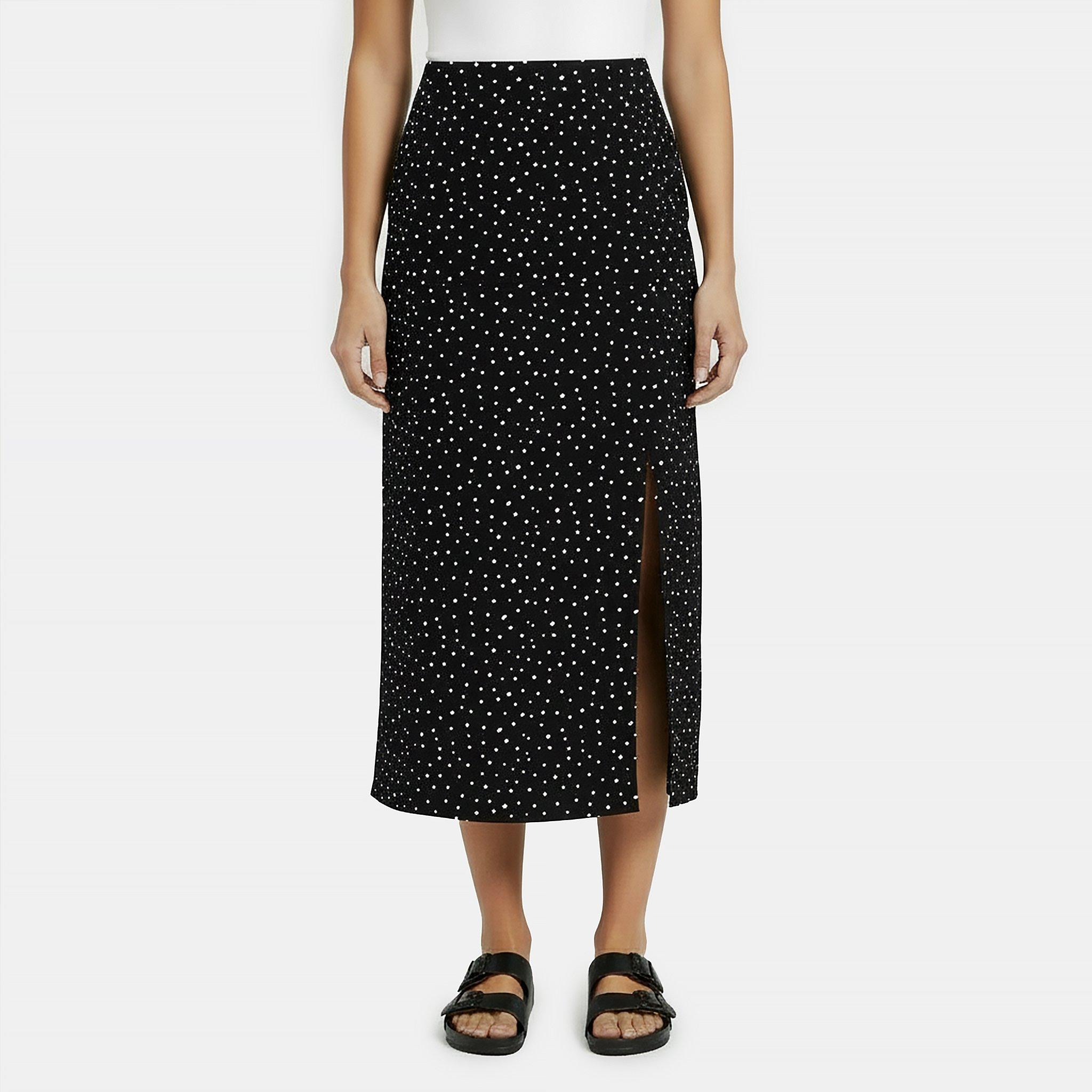 Black Print - Jack Wills - Split Midi Skirt - 3