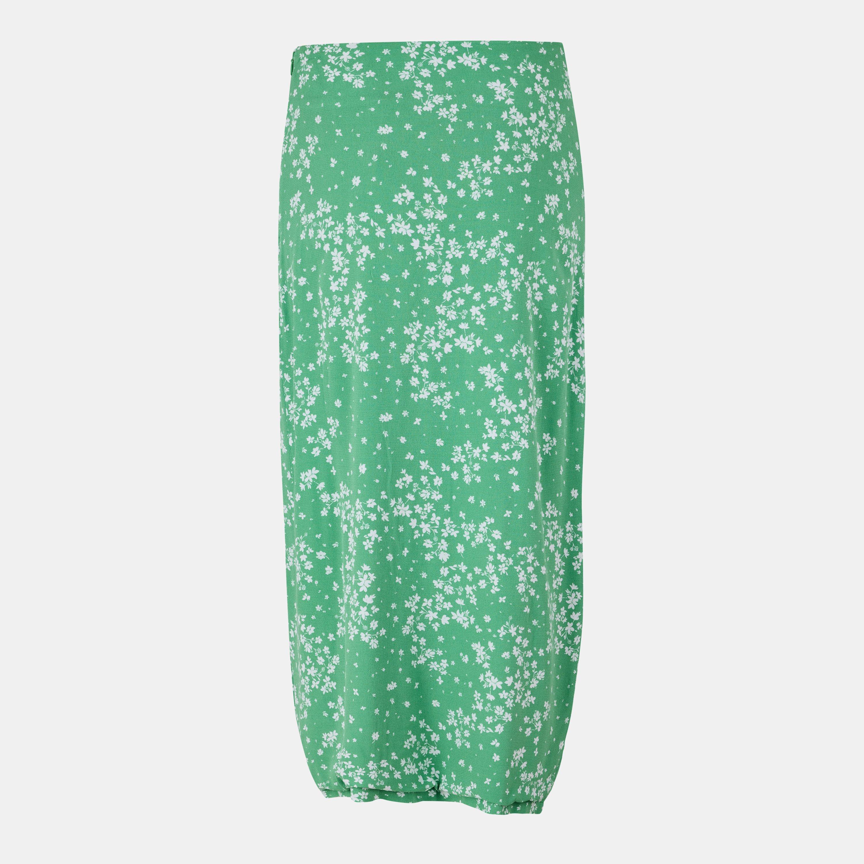 Green Print - Jack Wills - Split Midi Skirt - 2