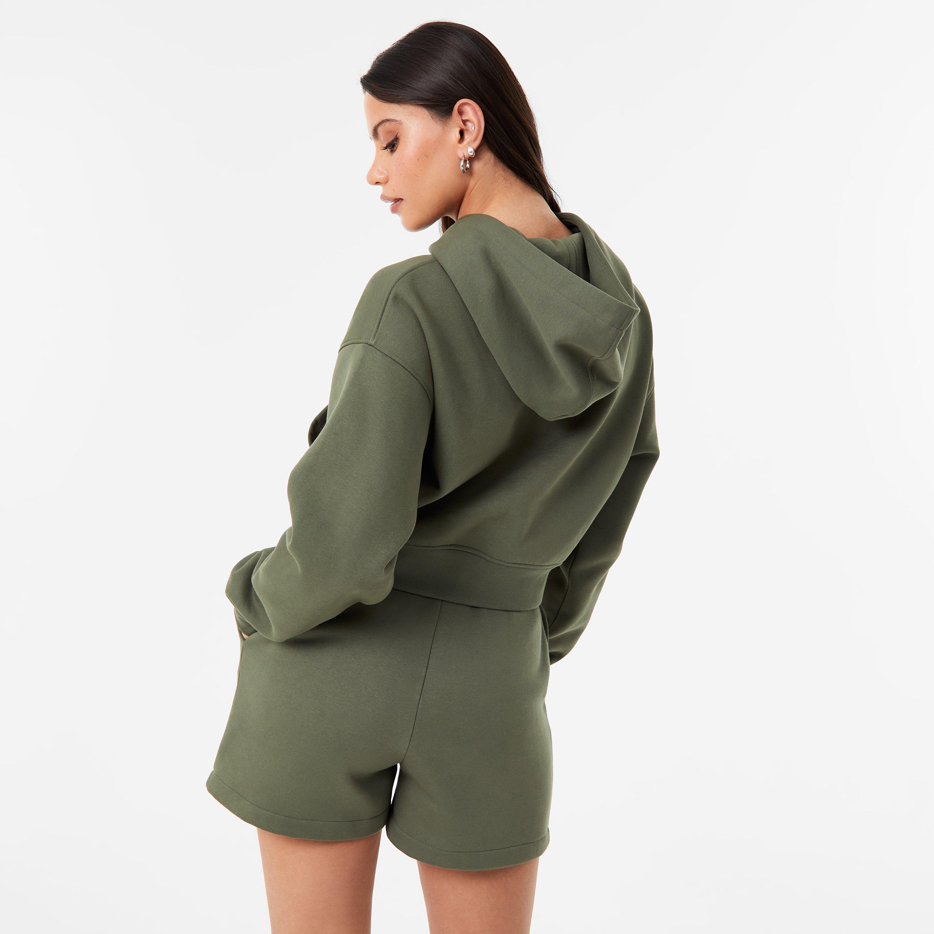 Khaki - Jack Wills - Fleece Shorts Womens - 3