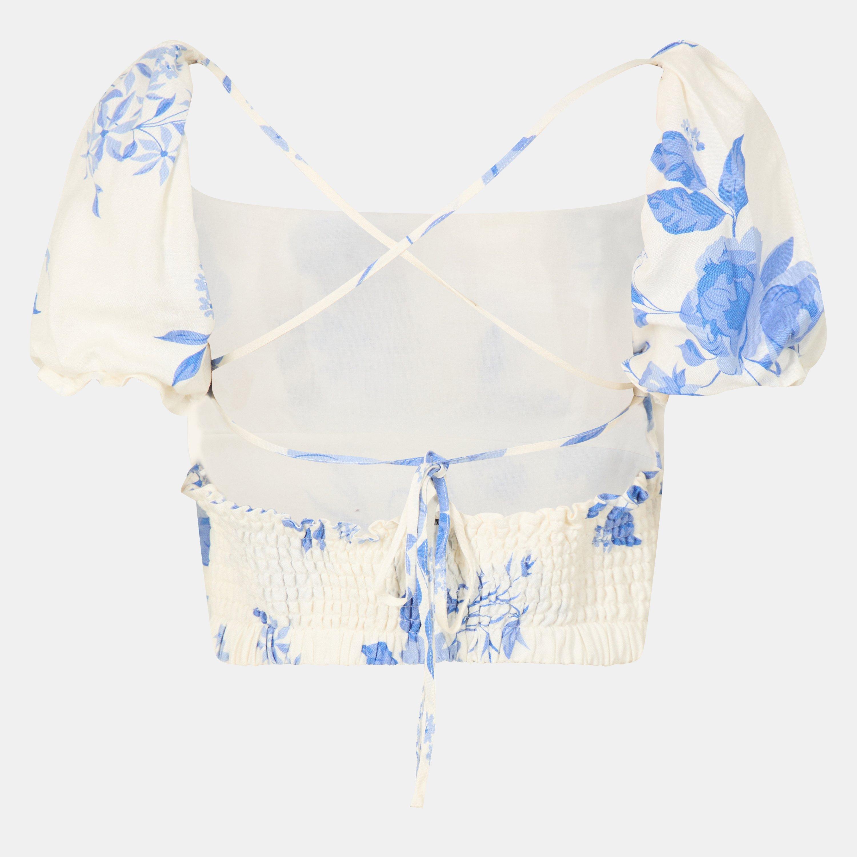 White Print - Jack Wills - Tie Back Top - 2