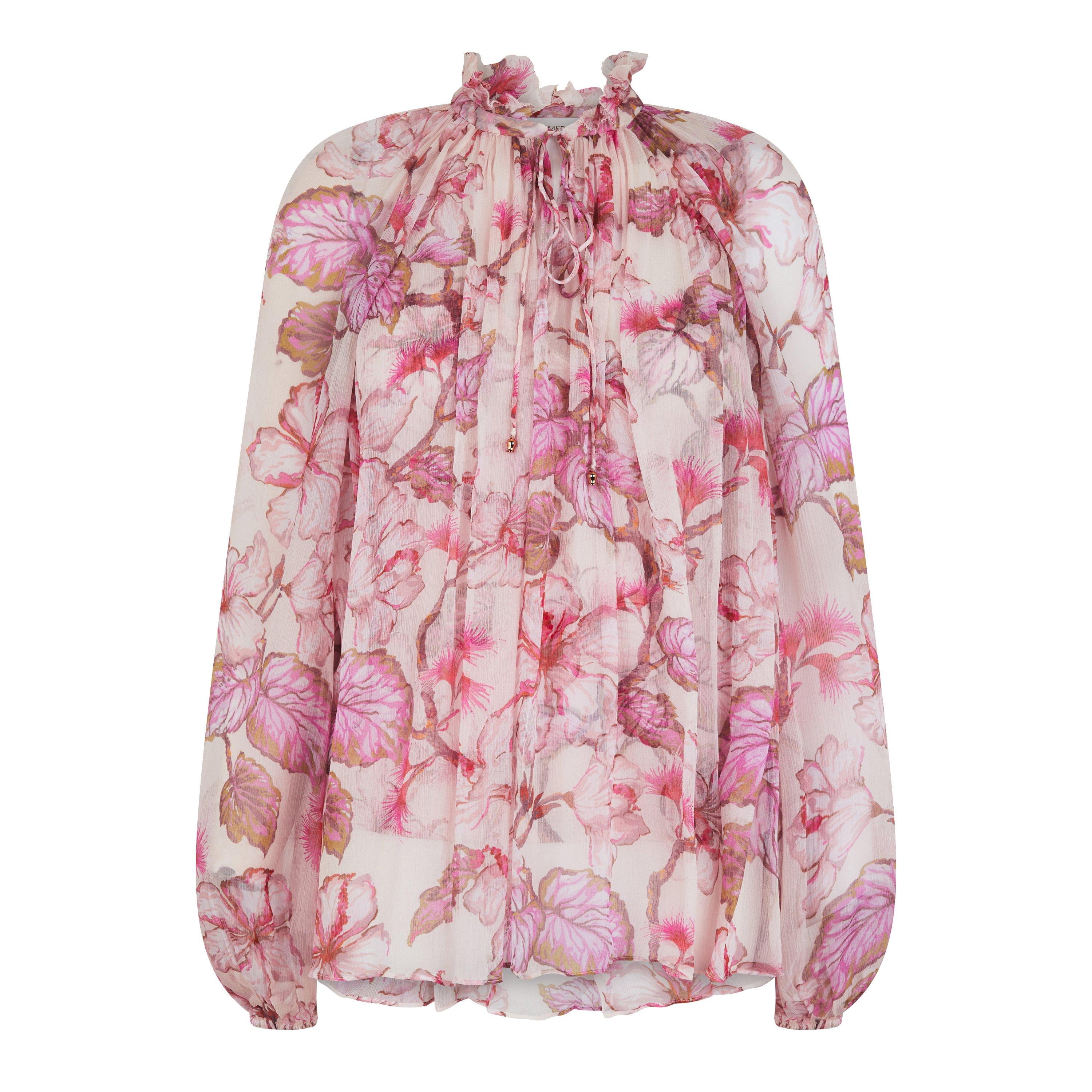 Coral Hibiscus - Zimmermann - Matchmaker Billow Blouse - 4