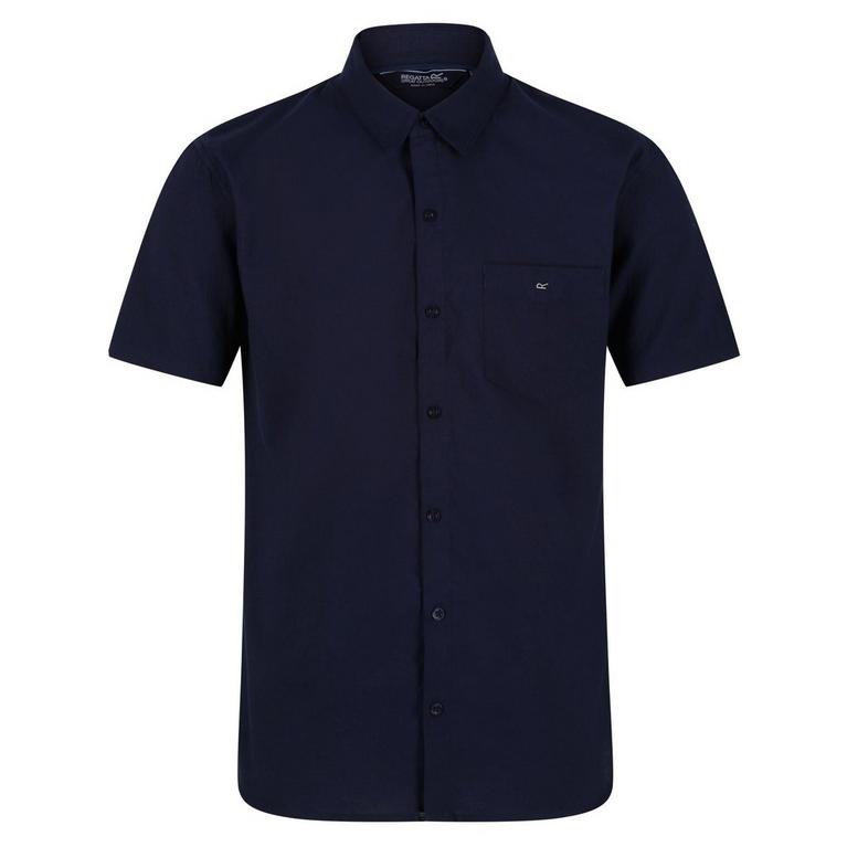 Oxford marine - Regatta - logo-patch cotton polo shirt Grau - 1