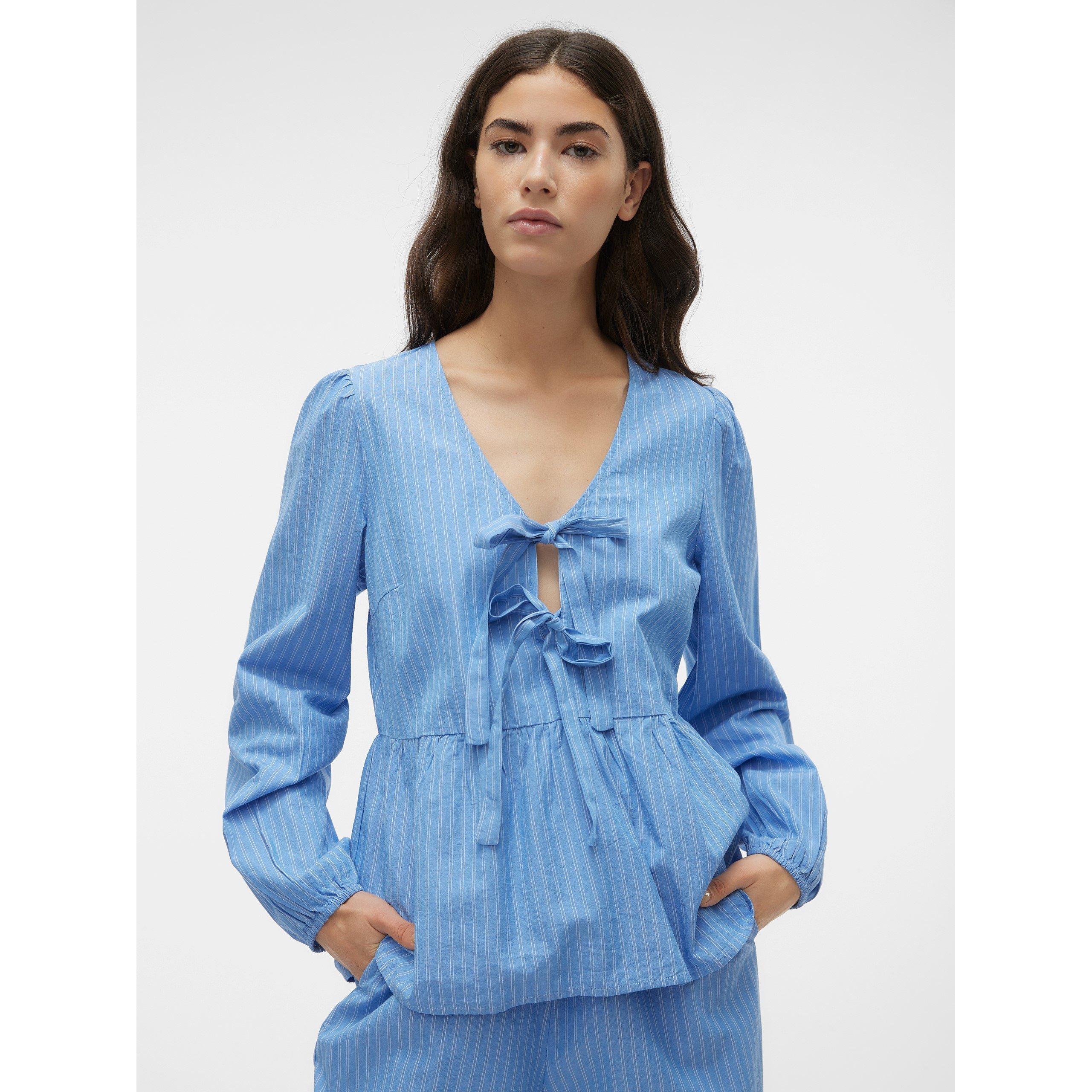 Provence - Vero Moda - Women's Gili Tie Short-Sleeve Blouse - 1