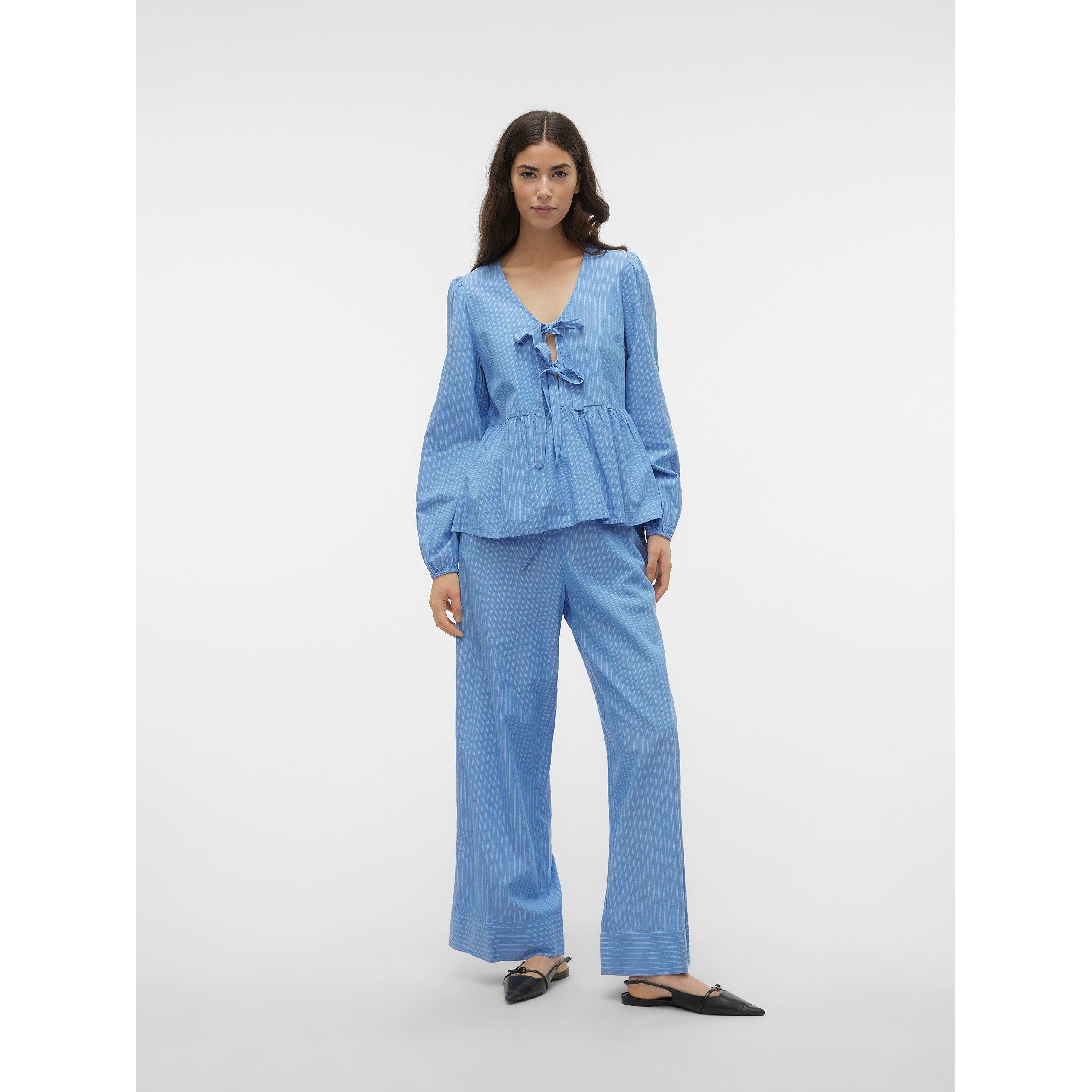 Provence - Vero Moda - Women's Gili Tie Short-Sleeve Blouse - 3