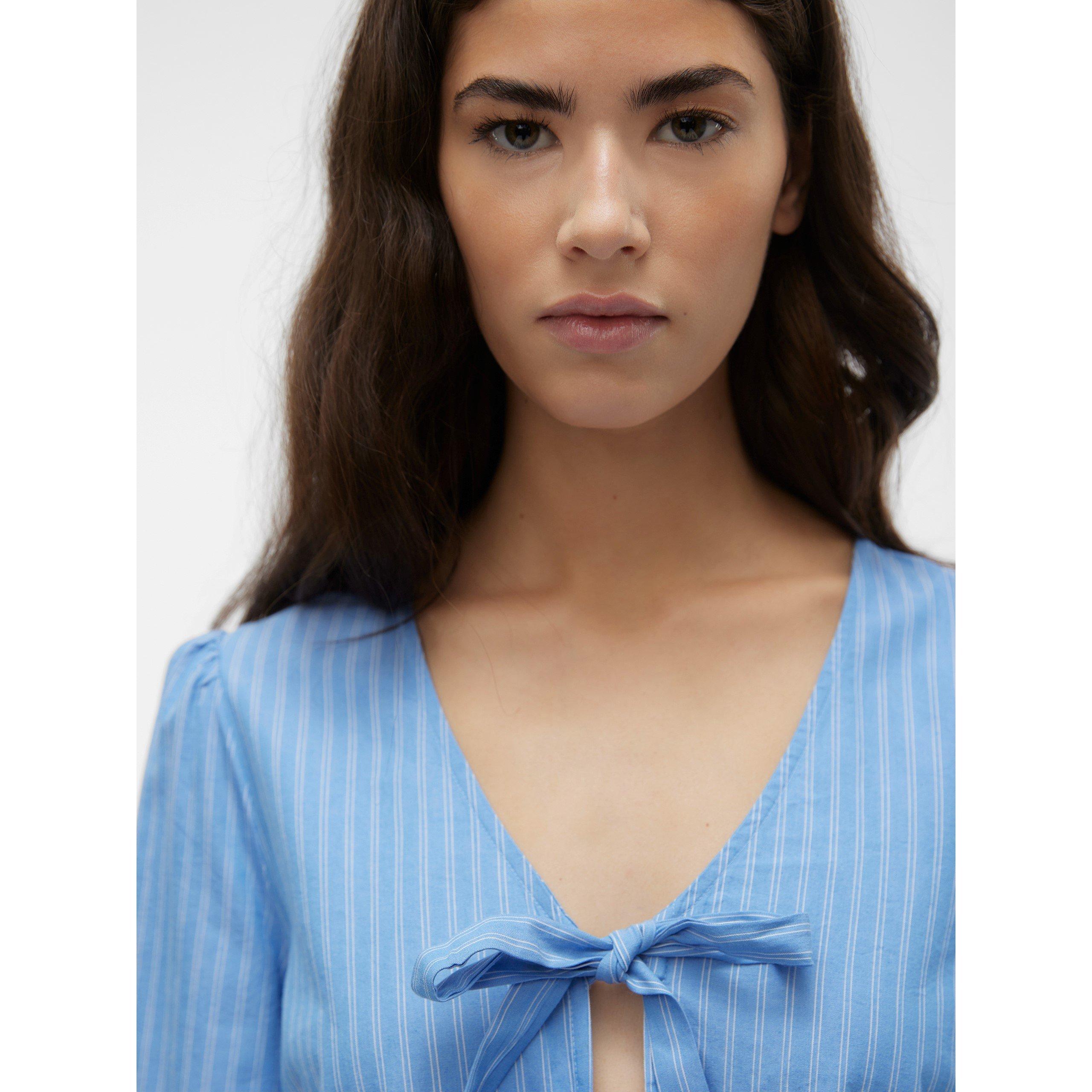 Provence - Vero Moda - Women's Gili Tie Short-Sleeve Blouse - 5