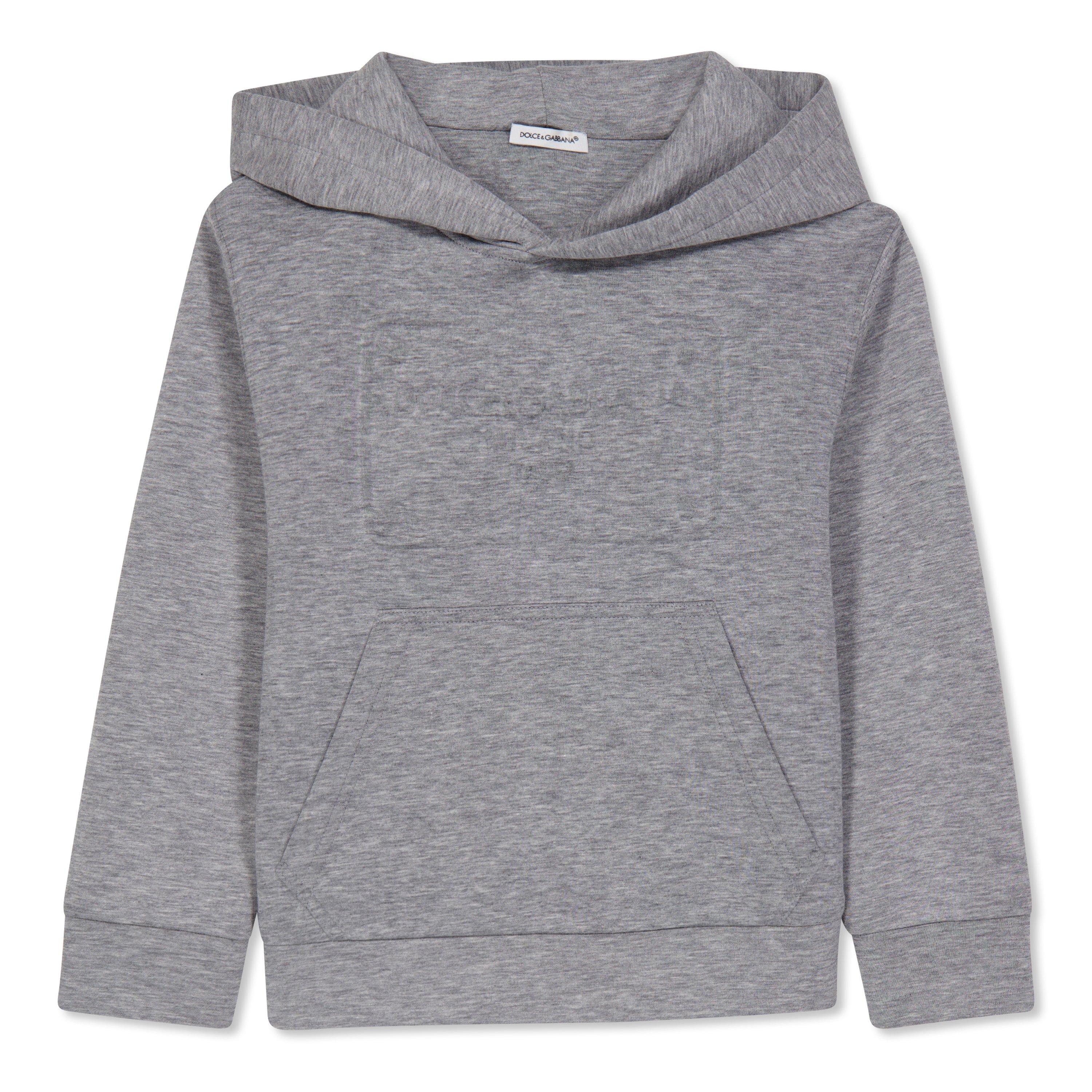 Grey S8291 - Dolce and Gabbana - Logo Over The Head Hoodie Junior - 1