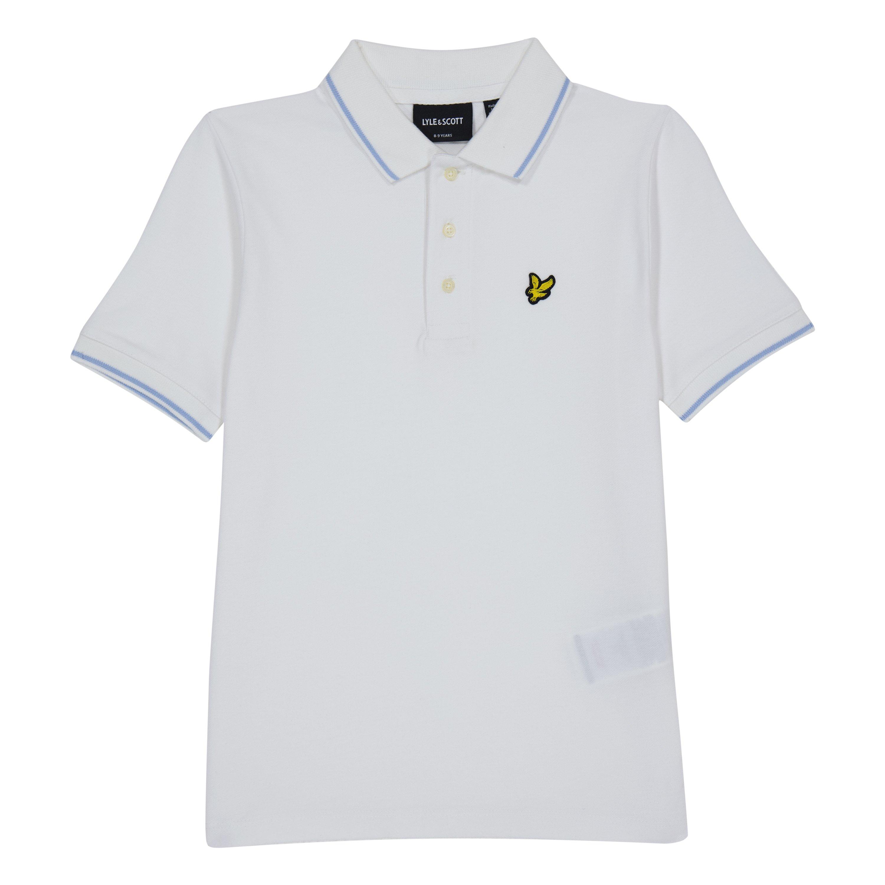 W533 Wht/Lght B - Lyle and Scott - Tipped Polo Shirt Juniors - 1