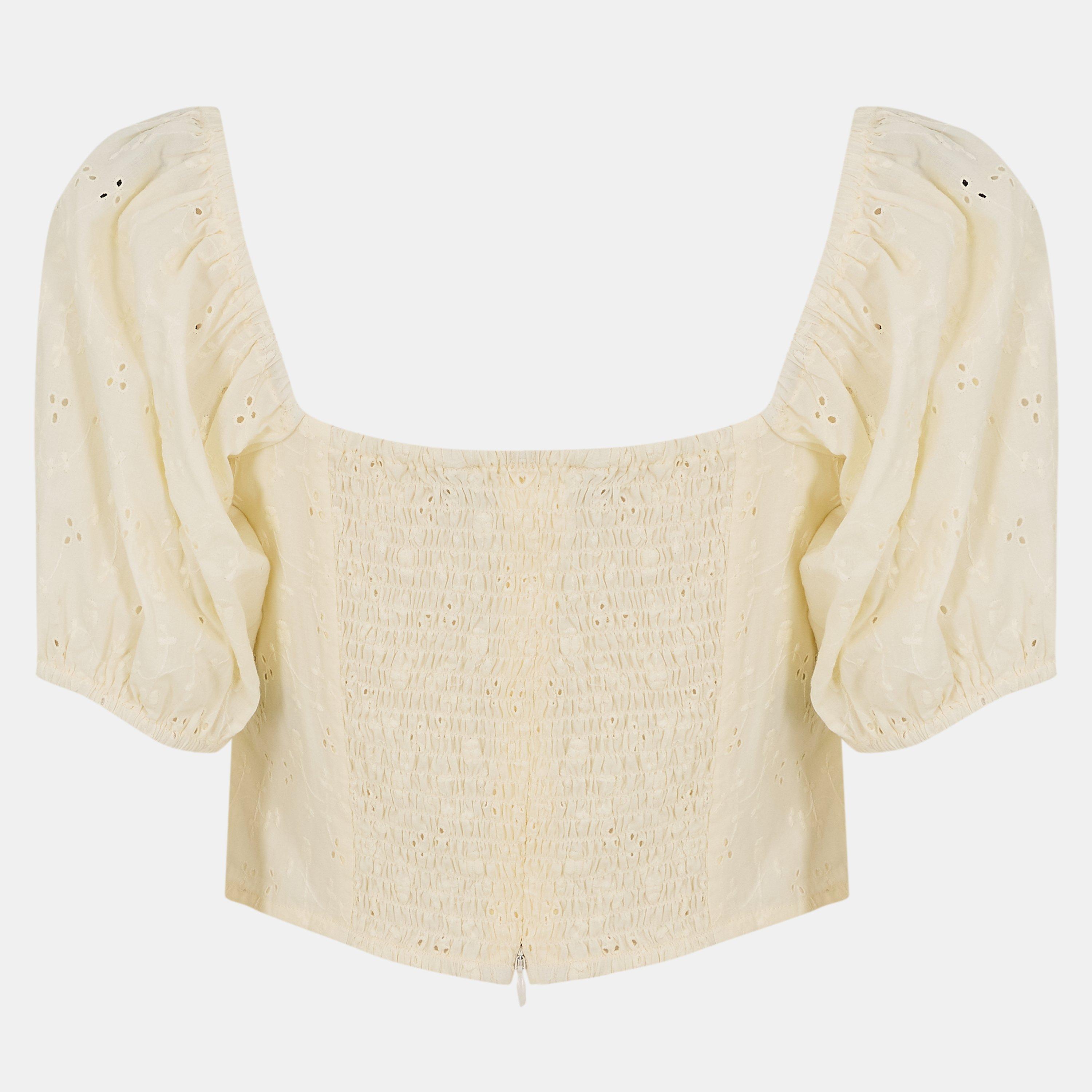 Buttercream - Jack Wills - Broderie Prairie Top - 2