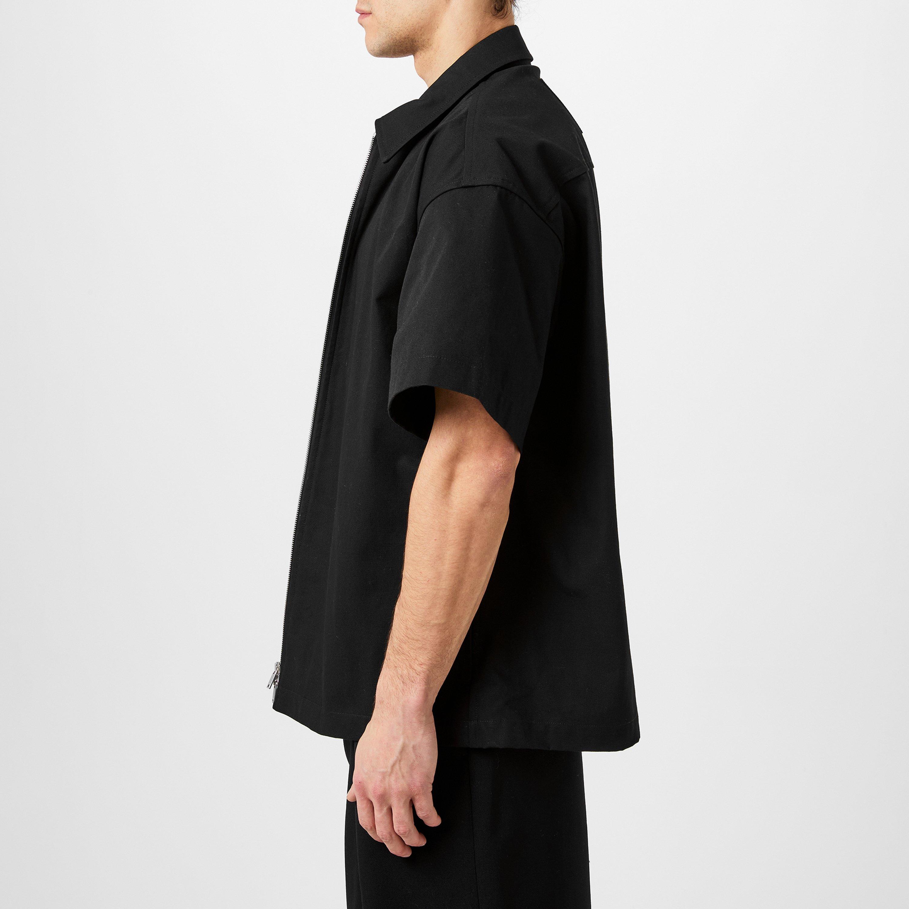 Black - Jil Sander - Short Sleeve Zip Shirt - 5