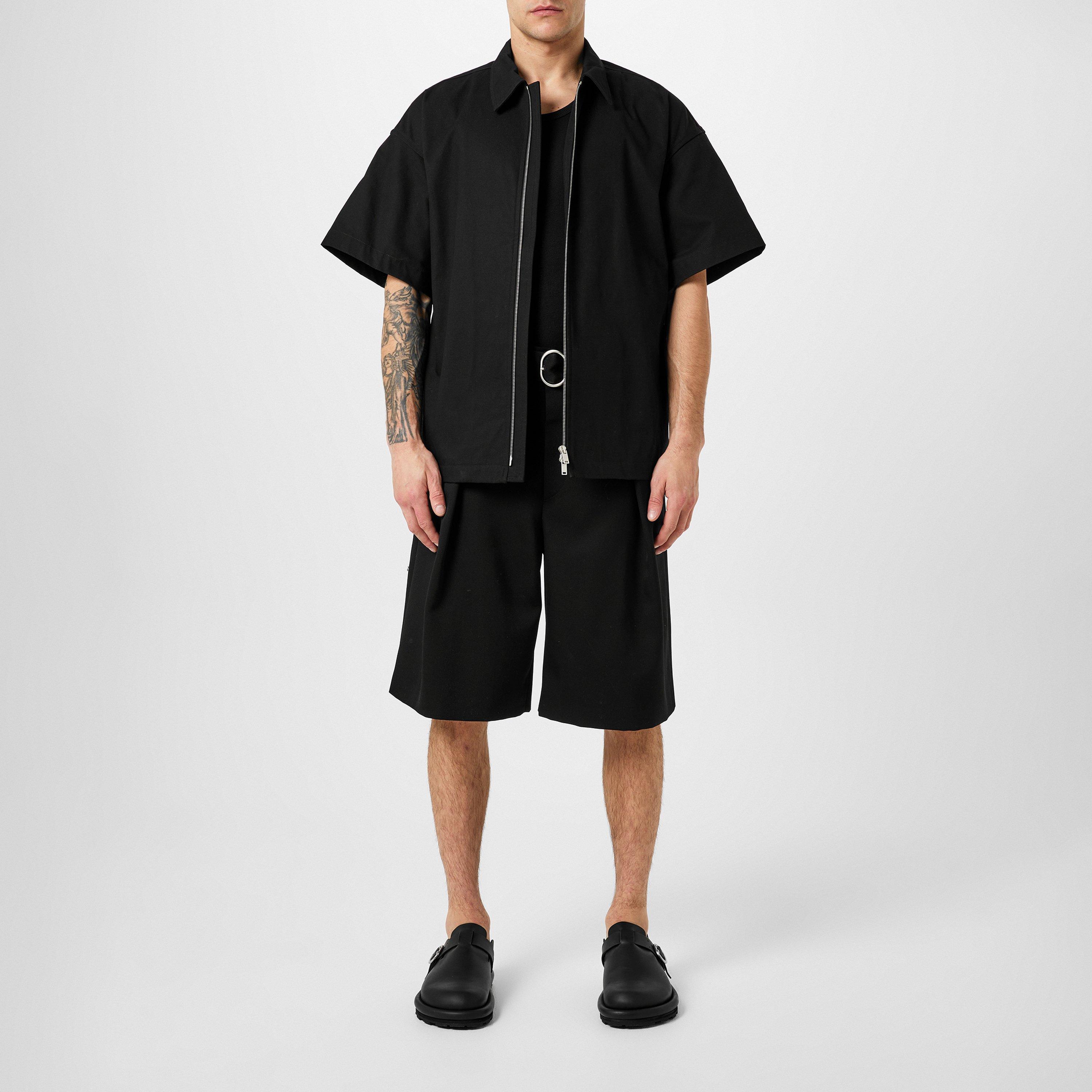 Black - Jil Sander - Short Sleeve Zip Shirt - 6