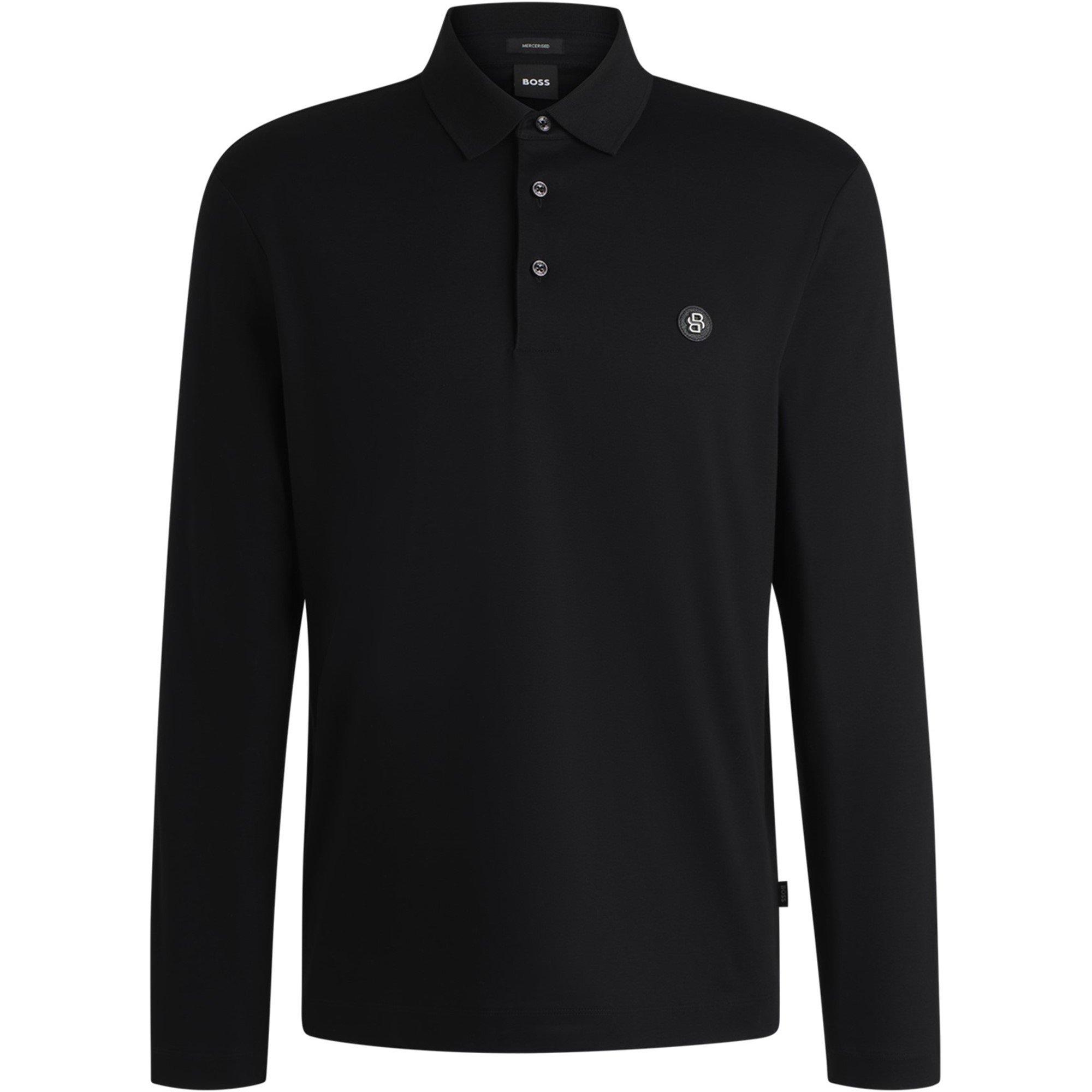Black 001 - Boss - Men's HBB CPaley Long-Sleeve Polo