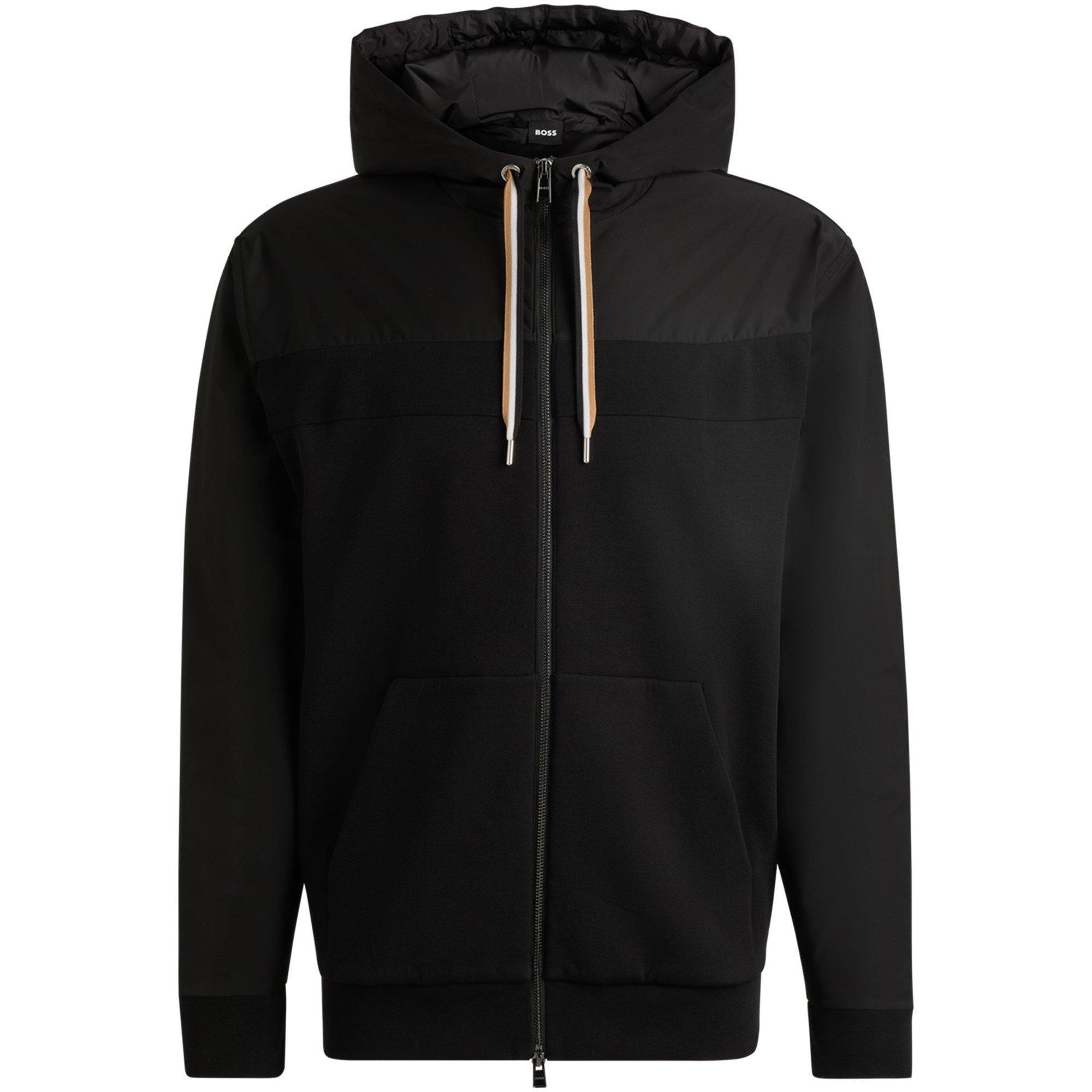 Black 001 - Boss - Men's CSeeger 300 Black Zip Hoodie