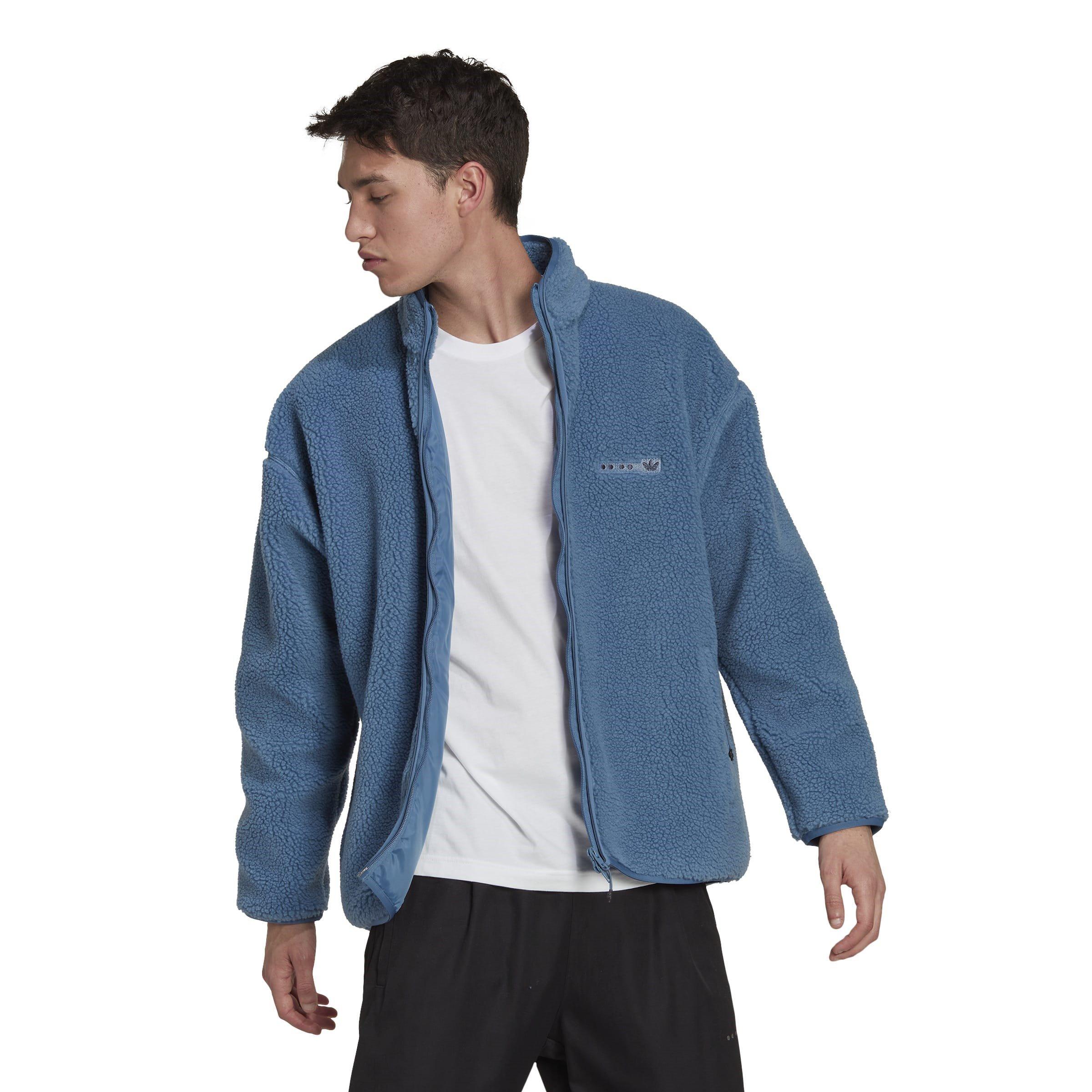 Blauw - adidas Originals - Reclaim Sherpa Jacket Mens - 4