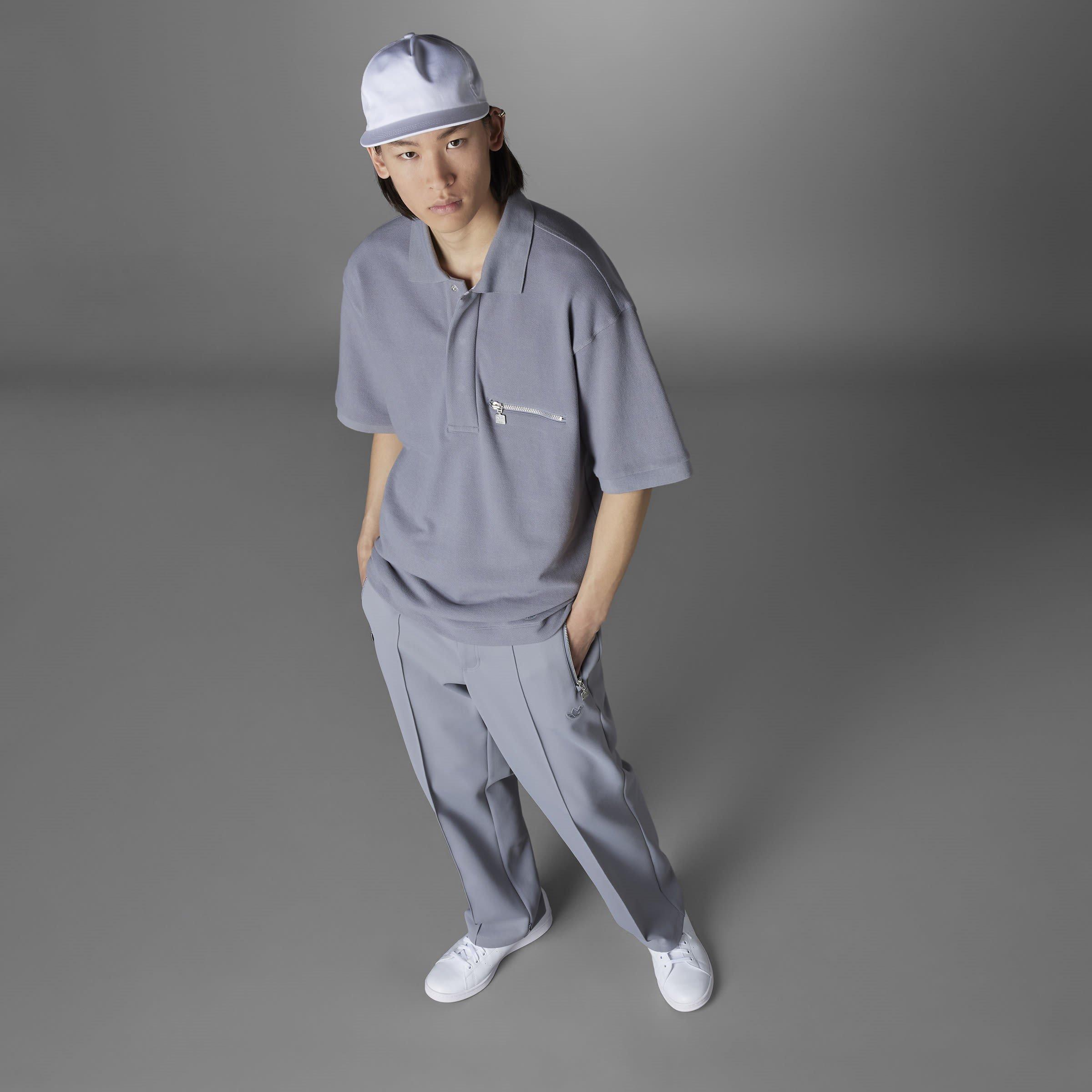 Grigio - adidas Originals - Tie Break Short-Sleeve Polo Shirt - 12