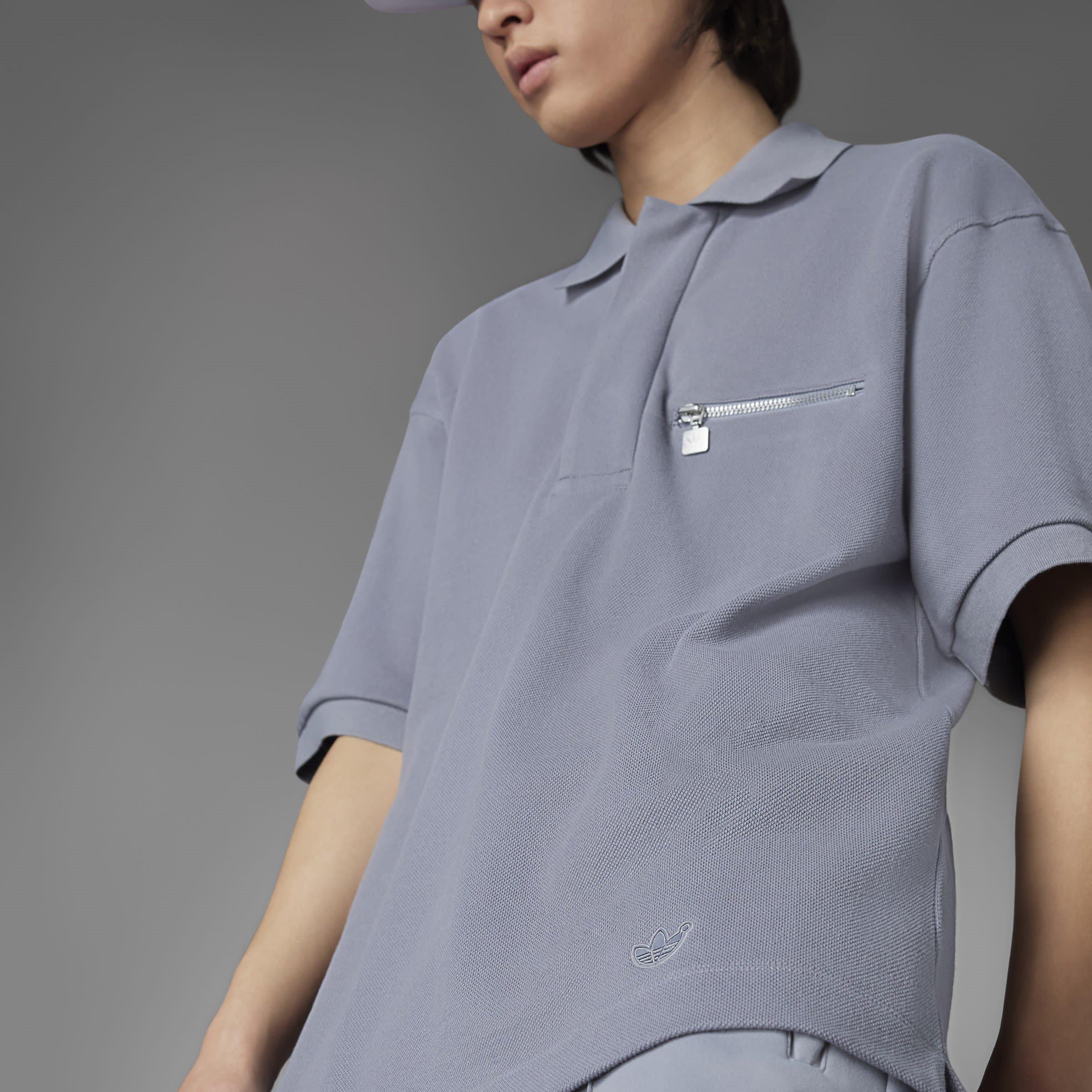 Grigio - adidas Originals - Tie Break Short-Sleeve Polo Shirt - 14