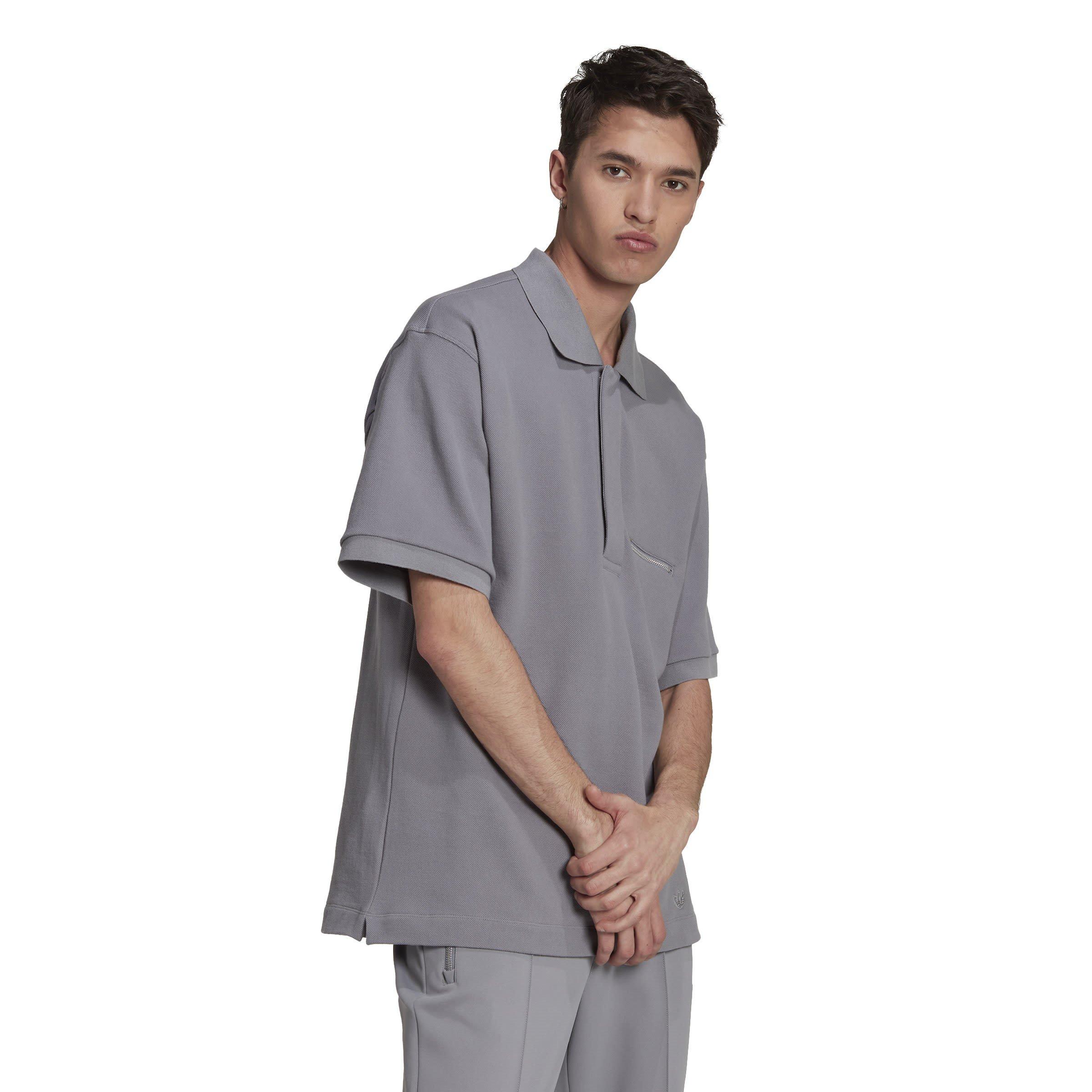 Grigio - adidas Originals - Tie Break Short-Sleeve Polo Shirt - 4